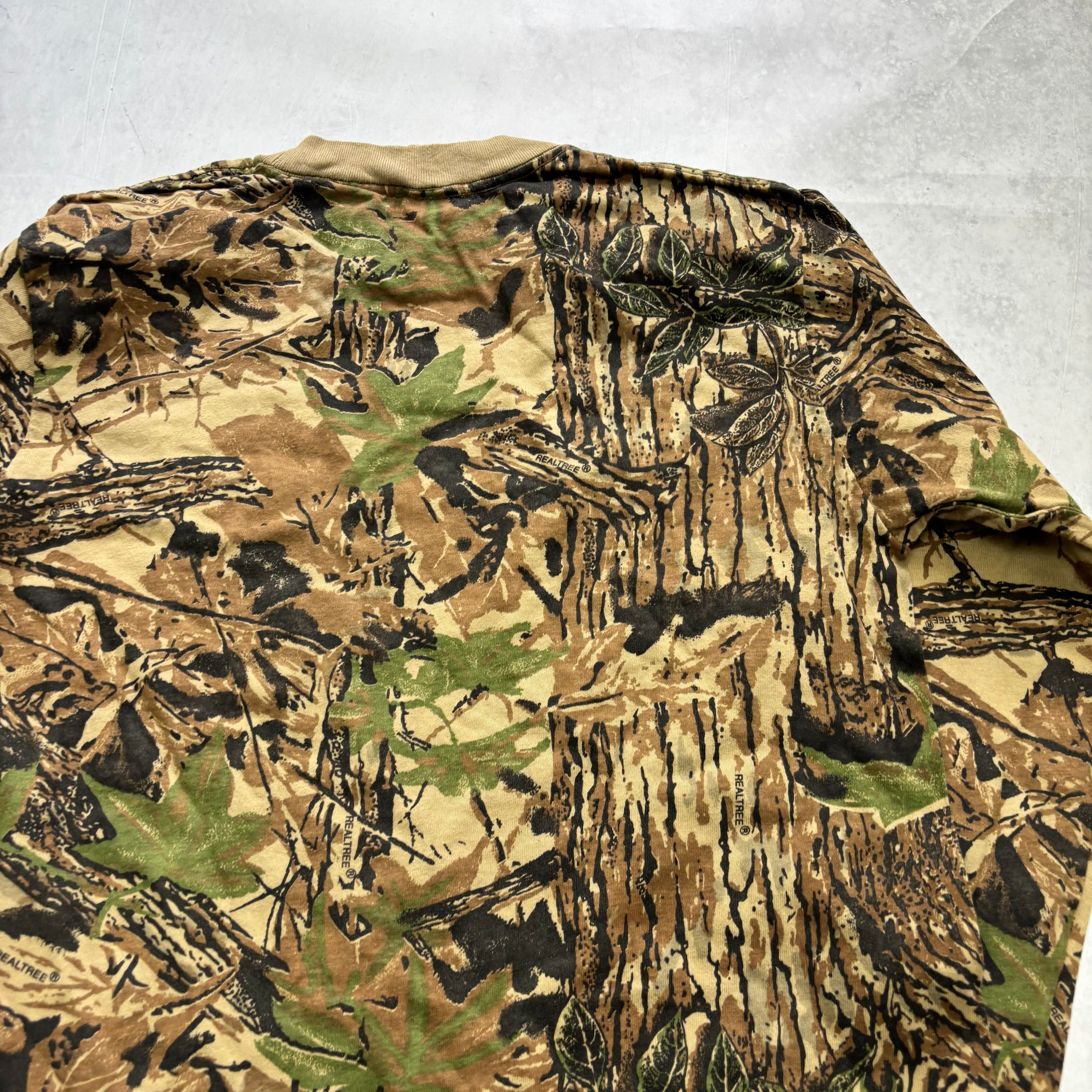 Vintage RealTree T Shirt Mens Medium Camo 90s Hunting Long Sleeve (E)