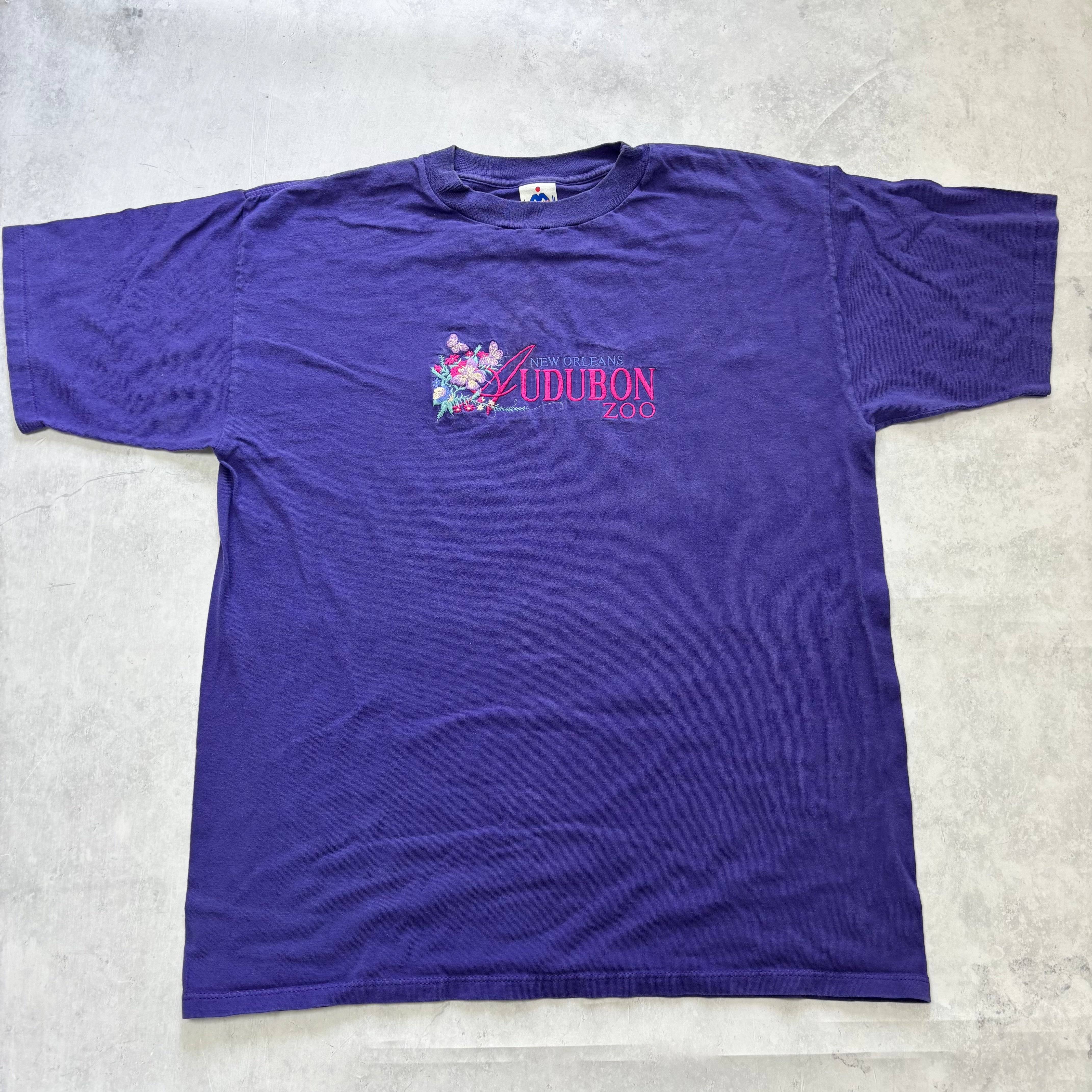 Vintage T Shirt Mens XL Purple Single Stitch Graphic Print 90s USA Tourist (E)