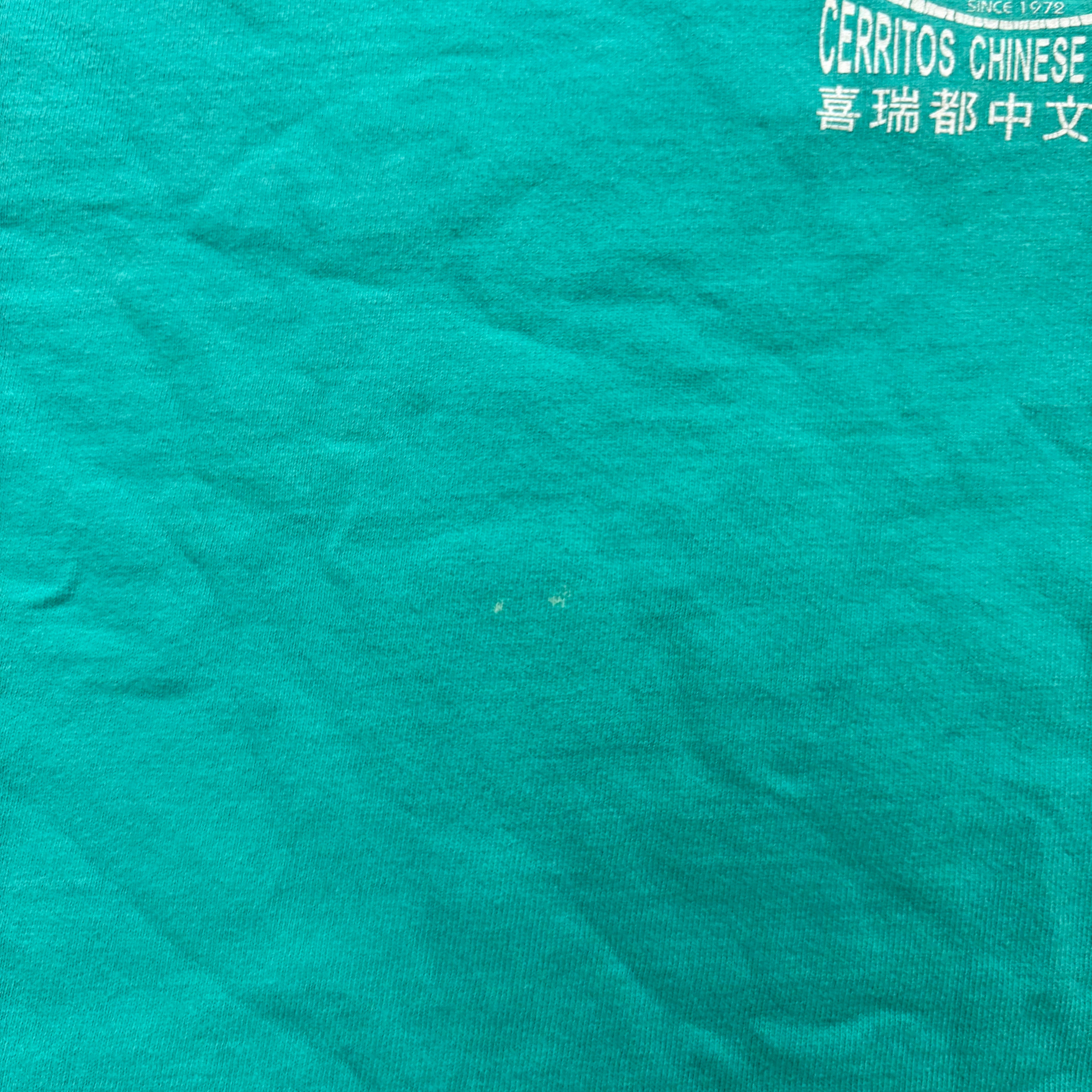 Vintage T Shirt Mens XS Green Single Stitch Graphic Print 90s