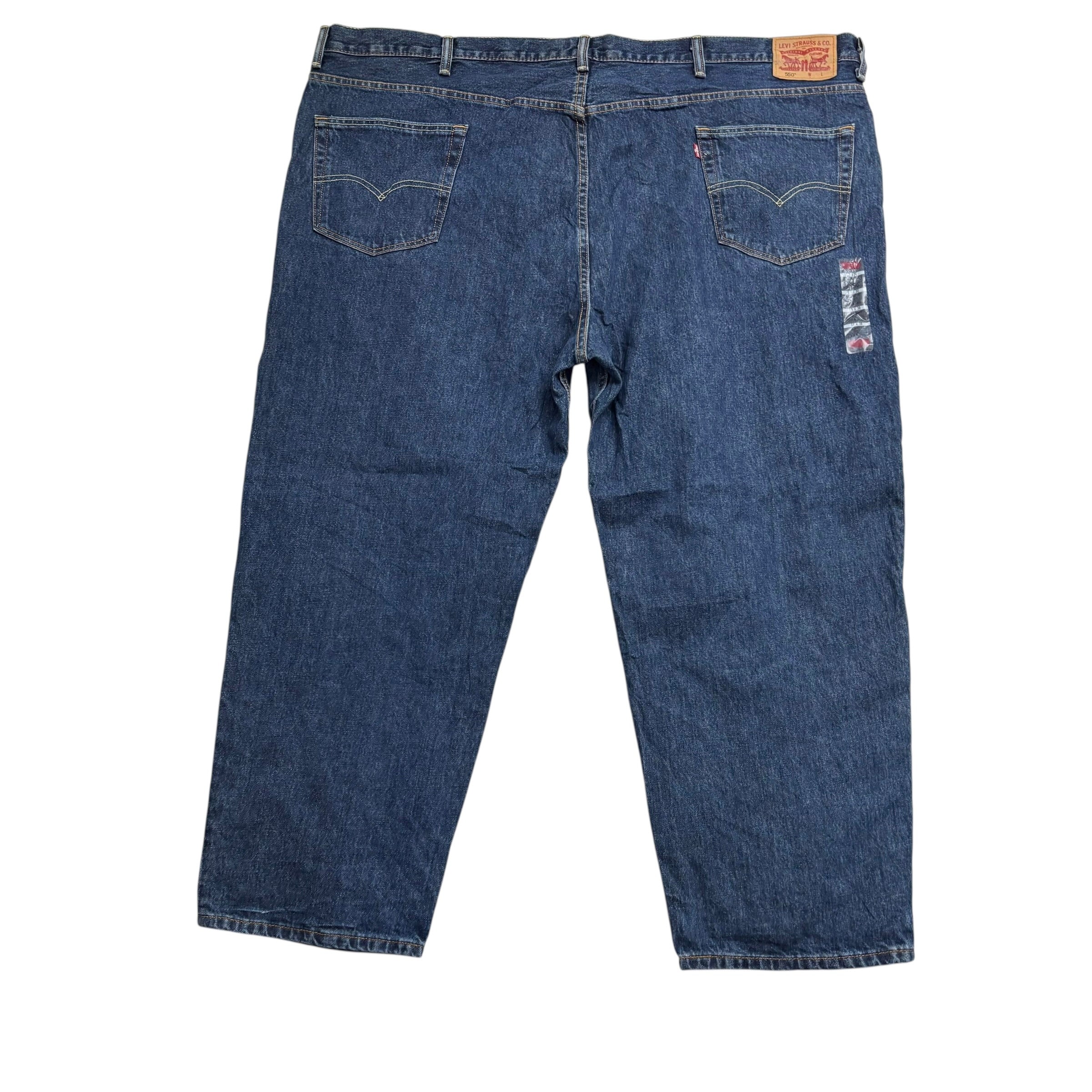 Levis 550 Jeans W56 L30 Mens Dark Blue Baggy Relaxed Straight Fit Denim (E)
