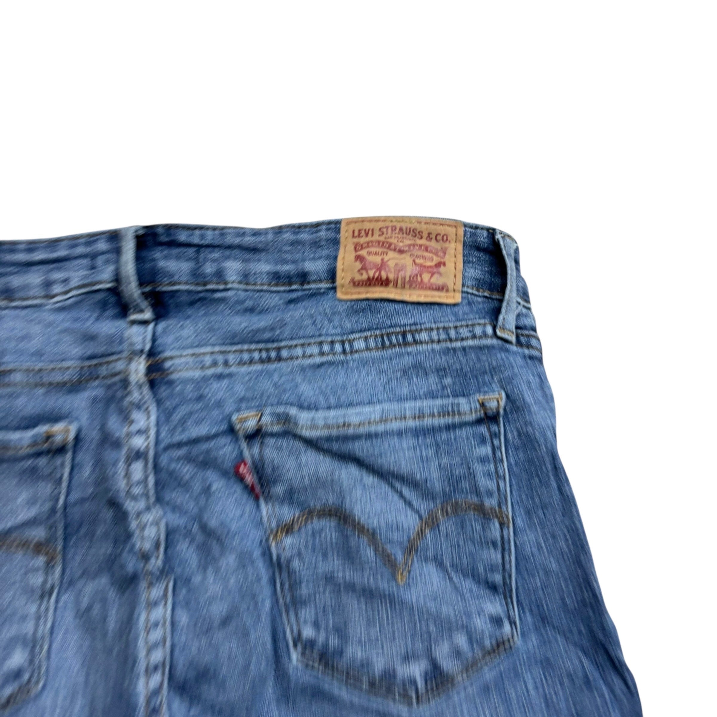 Levis 711 Jeans W29 L30 Womens Skinny Fit Mid Blue Stretch Denim (E)