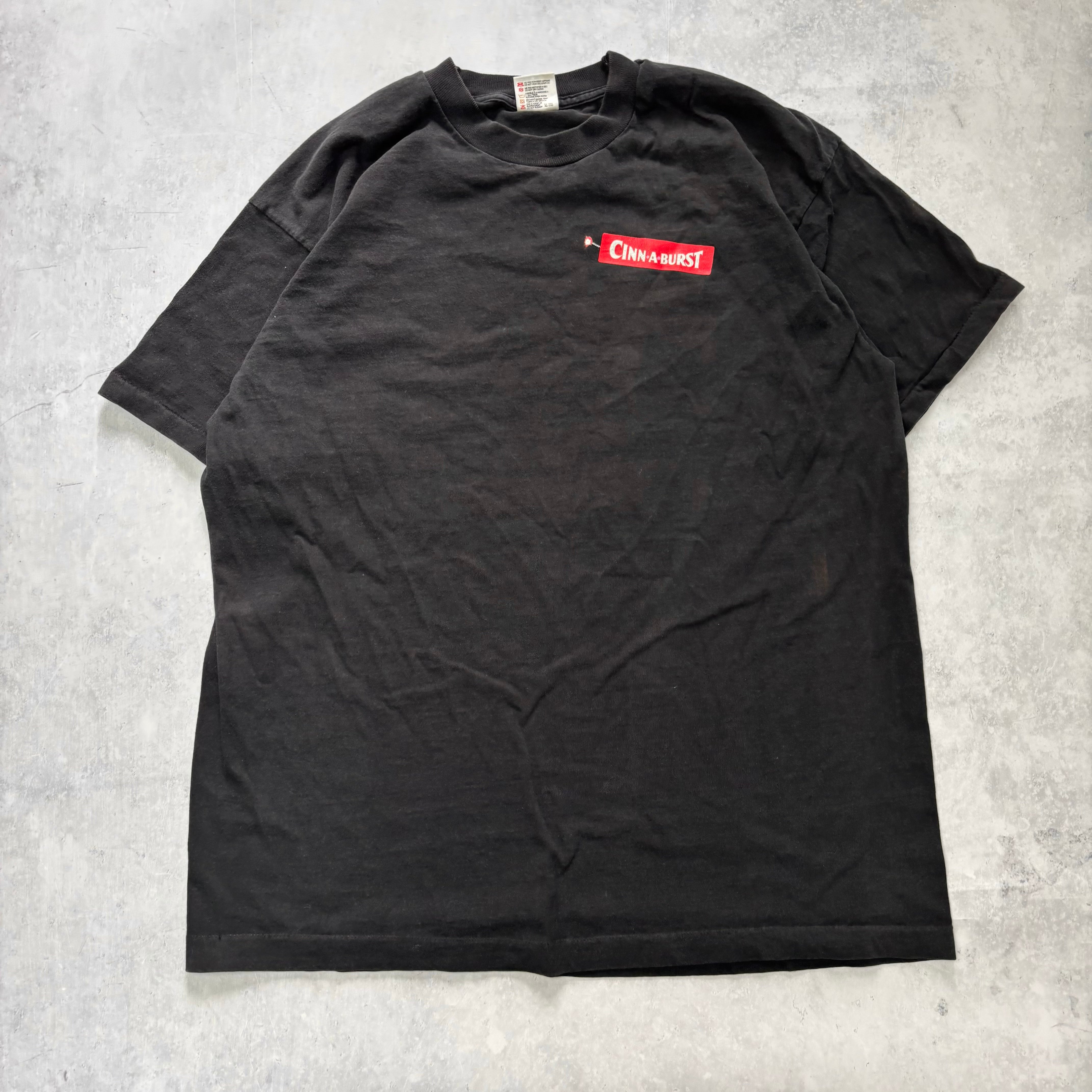 Vintage T Shirt Mens XL Black Single Stitch Graphic Print 90s USA