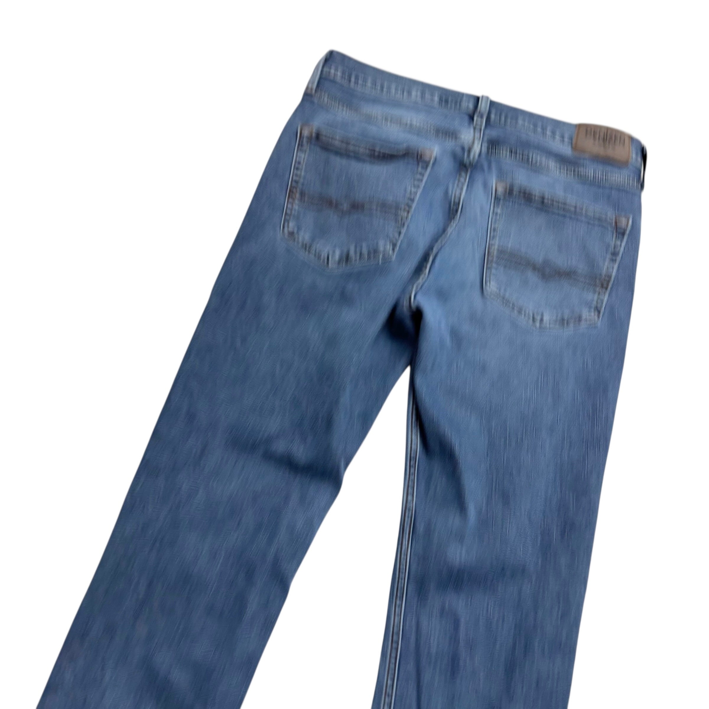 Levis Denizen Jeans W31 L34 Mens Mid Blue Slim Fit Stretch Denim (E)