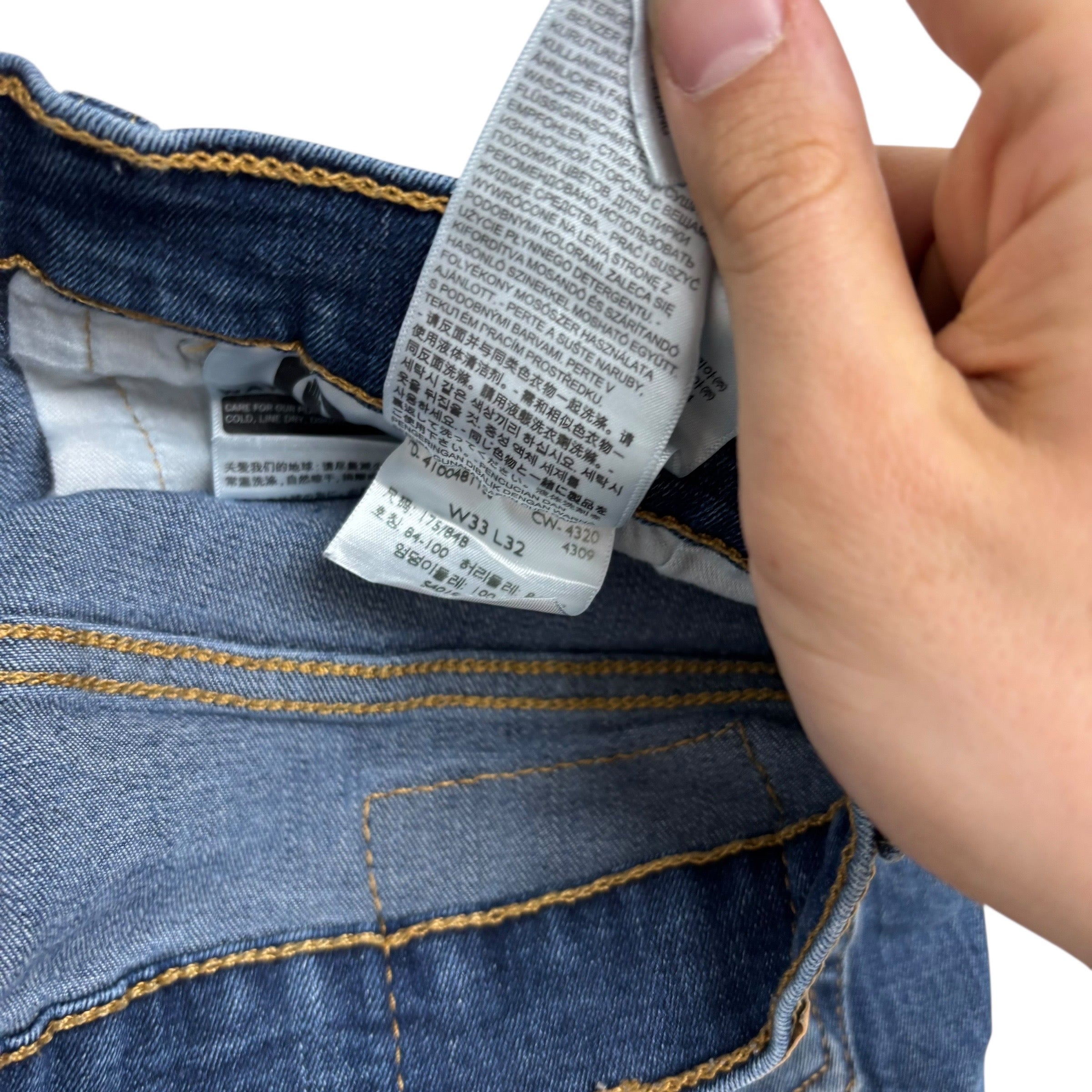 Levis 511 Jeans W32 L32 Mens Mid Blue Slim Fit Stretch Denim