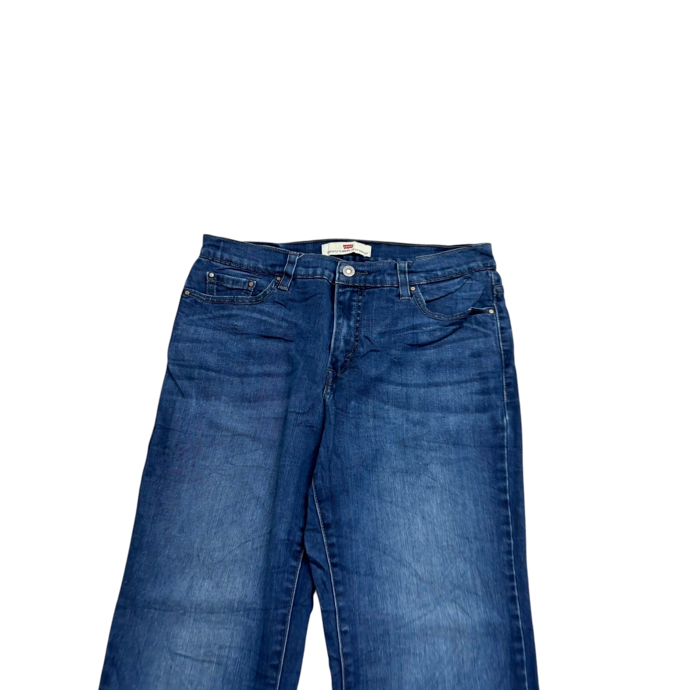 Levis 512 Jeans W30 L27 Womens Mid Blue Regular Bootcut Fit Stretch Denim (E)