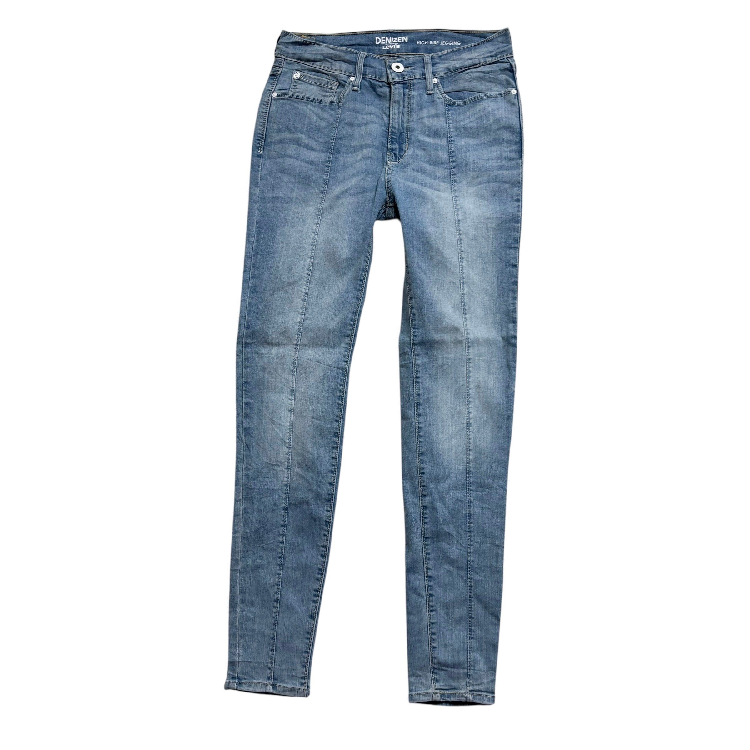 Levis Denizen Jeans W27 L29 Womens Jegging Light Blue Stretch (E)