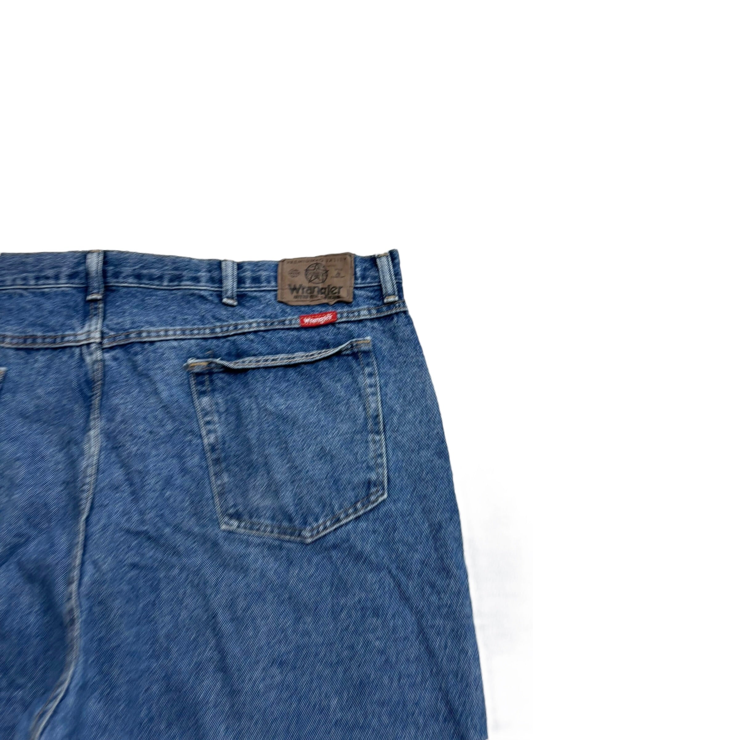 Wrangler Jeans W42 L30 Mens Mid Blue Regular Straight Fit Vintage Denim