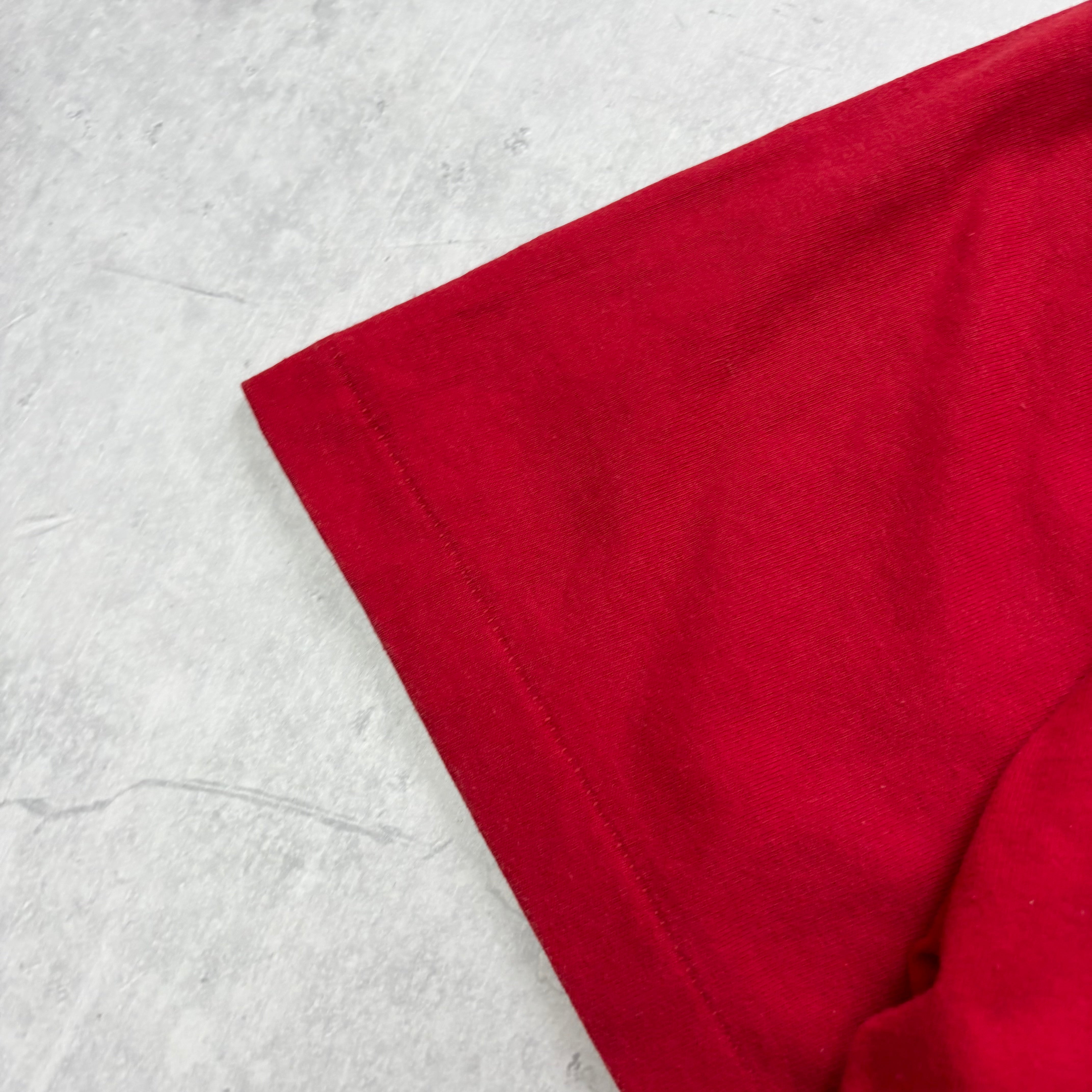 Vintage T Shirt Mens XL Red Single Stitch Graphic Print 90s Baseball