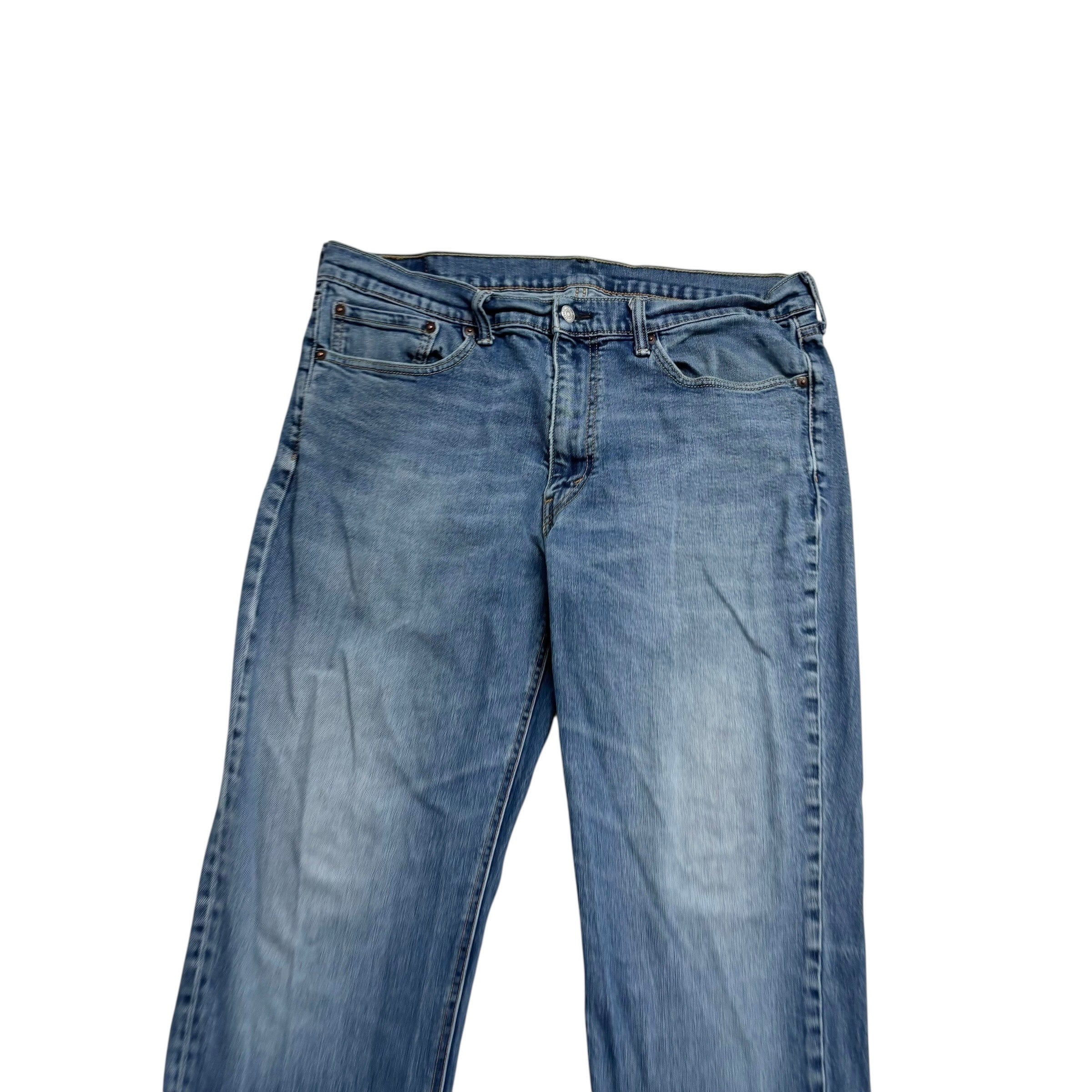 Levis 541 Jeans W36 L34 Mens Mid Blue Athletic Tapered Fit Stretch Denim