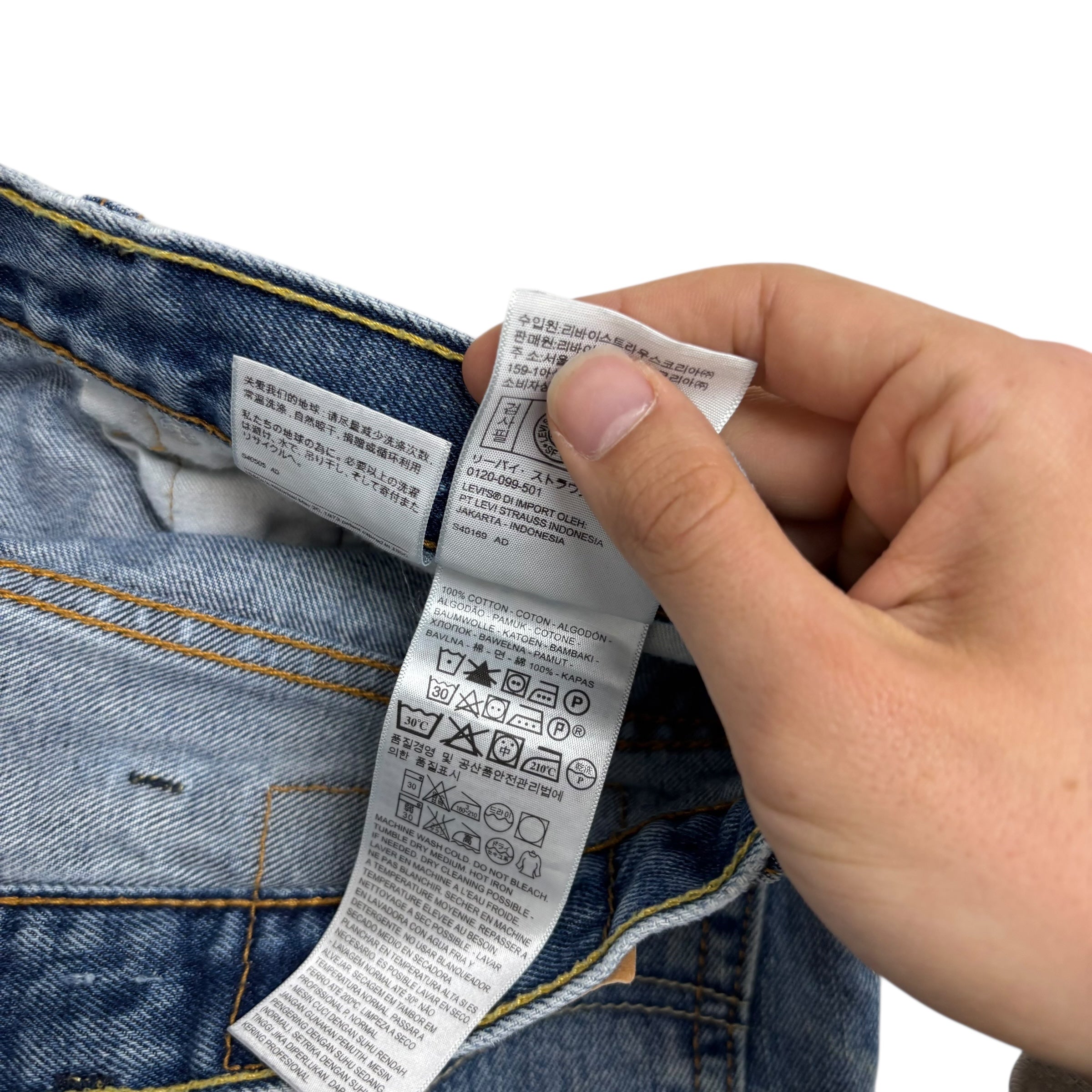 Levis 550 Jeans W42 L32 Mens Mid Blue Baggy Relaxed Straight Fit Denim (F)