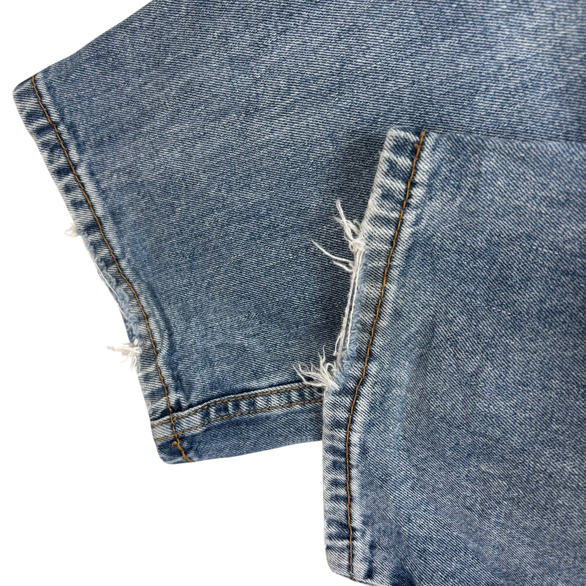 Levis 505 Jeans W33 L30 Mens Light Blue Regular Straight Fit Stretch Denim