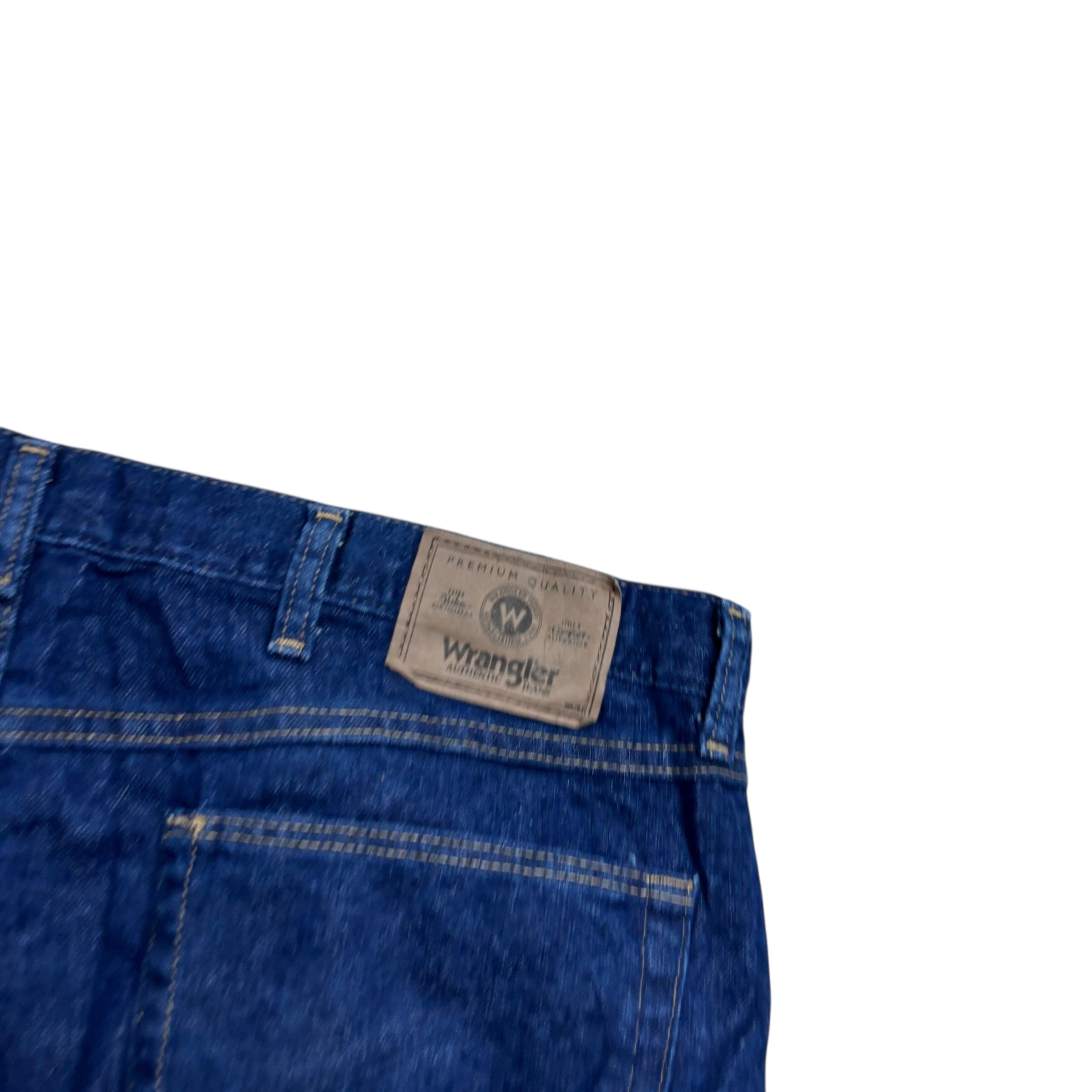 Wrangler Jeans W40 L33 Mens Dark Blue Regular Straight Fit Denim (E)