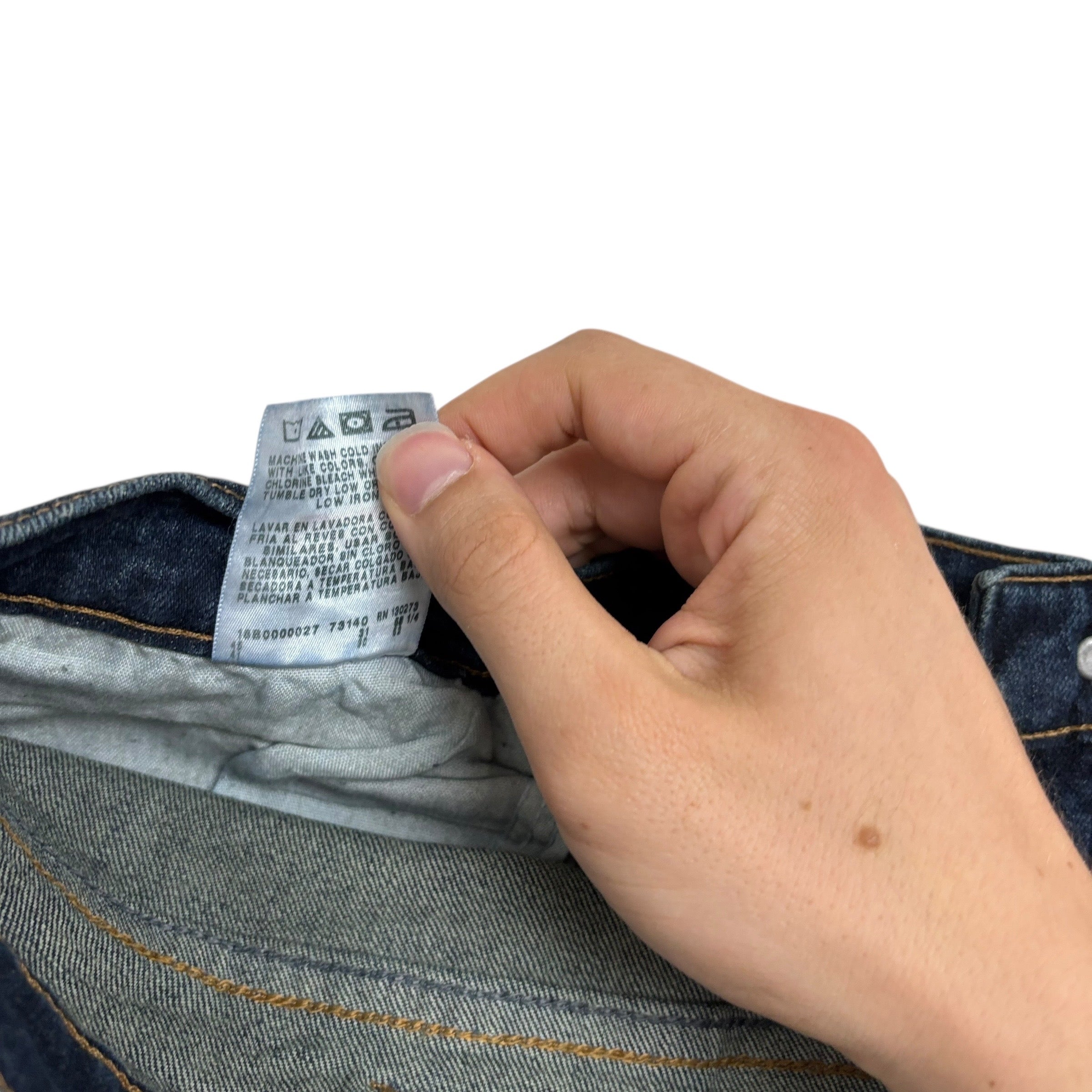 Wrangler Jeans W40 L30 Mens Dark Blue Relaxed Straight Fit Stretch Denim (E)