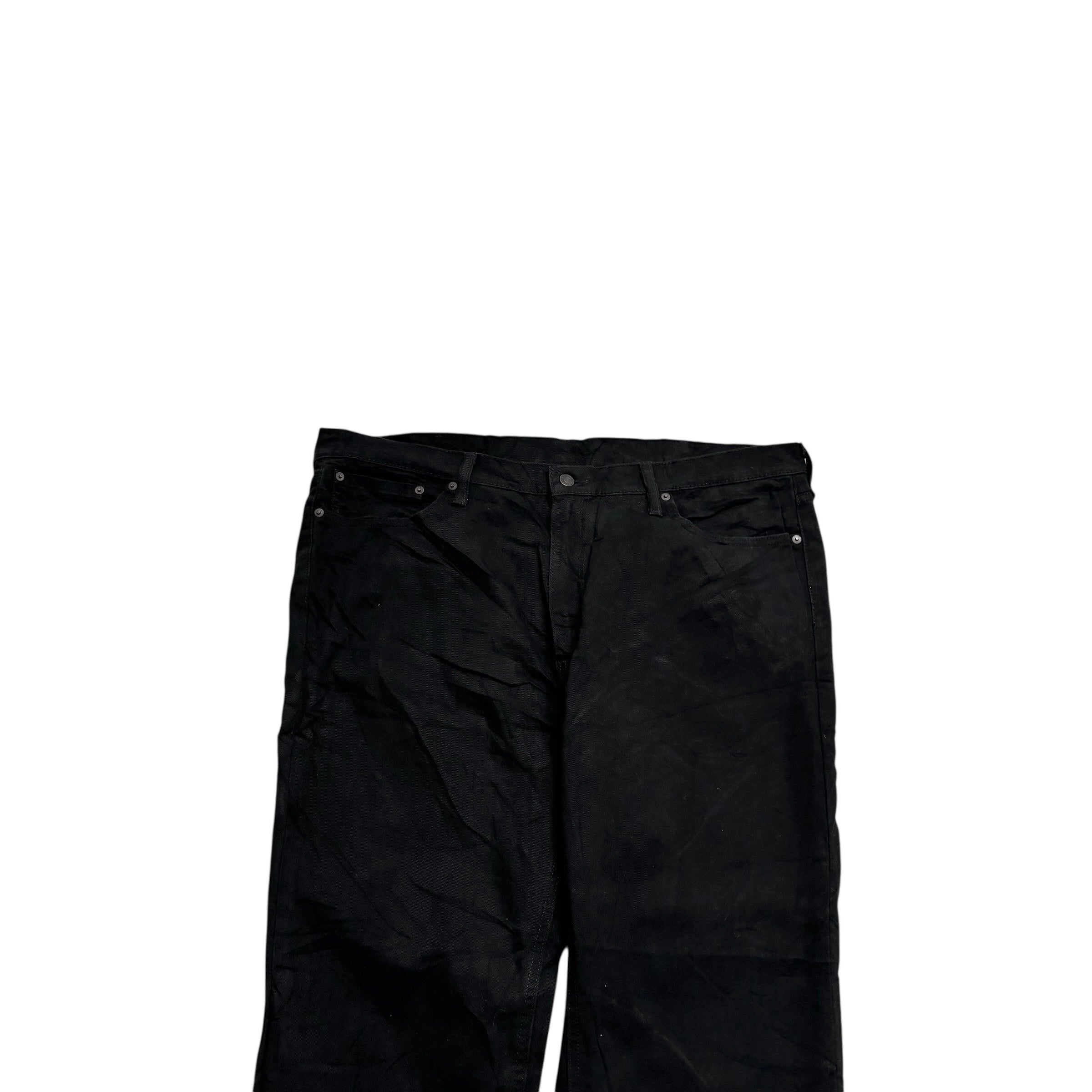 Levis 541 Jeans W42 L30 Mens Black Athletic Tapered Fit Stretch Denim (E)