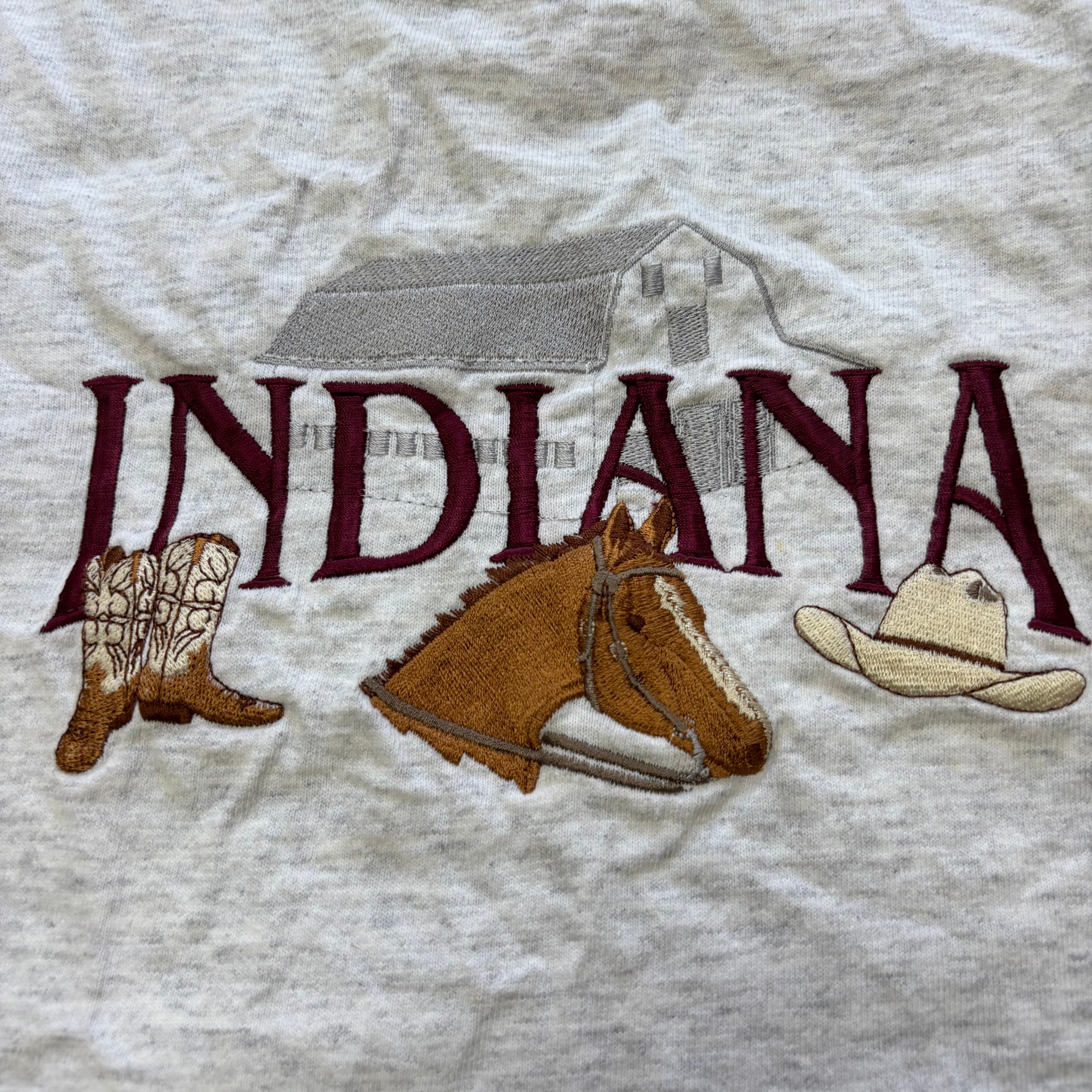 Vintage T Shirt Mens Large Grey Single Stitch Graphic Print 90s Tourist (E)