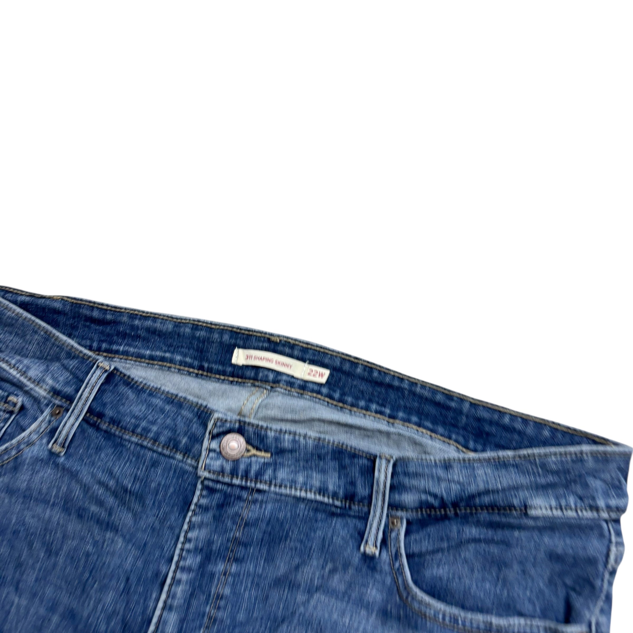 Levis 311 Jeans W38 L30 Womens Mid Blue Shaping Skinny Fit Stretch Denim