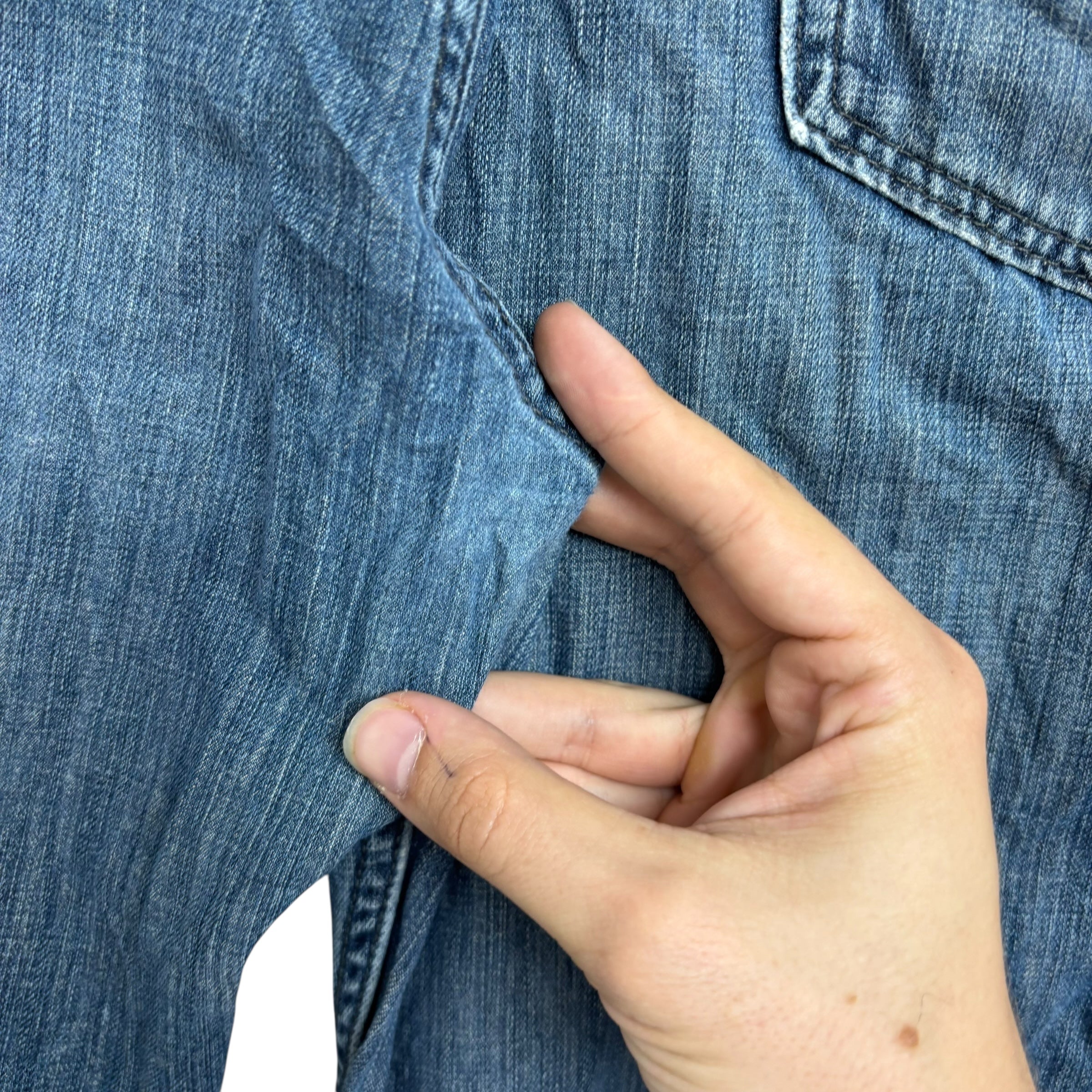 Levis 514 Jeans W34 L32 Mens Mid Blue Regular Straight Fit Denim