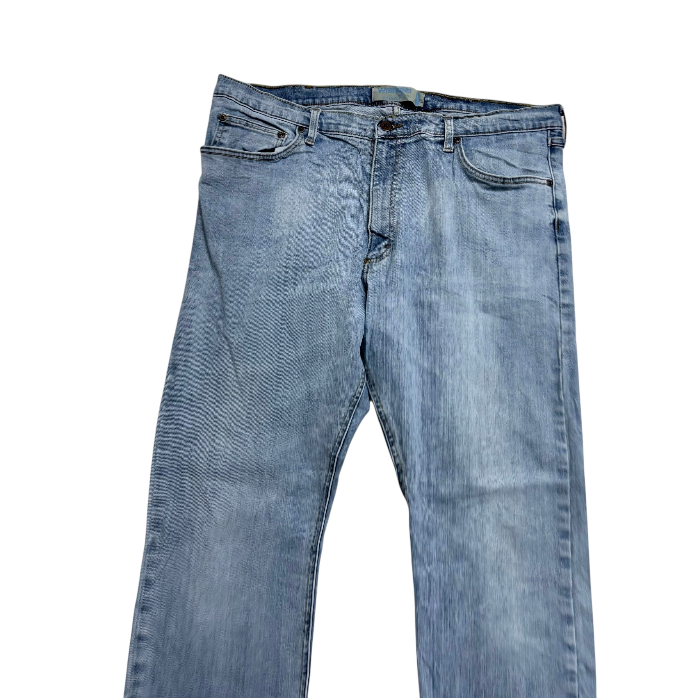 Wrangler Jeans W38 L30 Mens Light Blue Regular Straight Fit Denim (F)