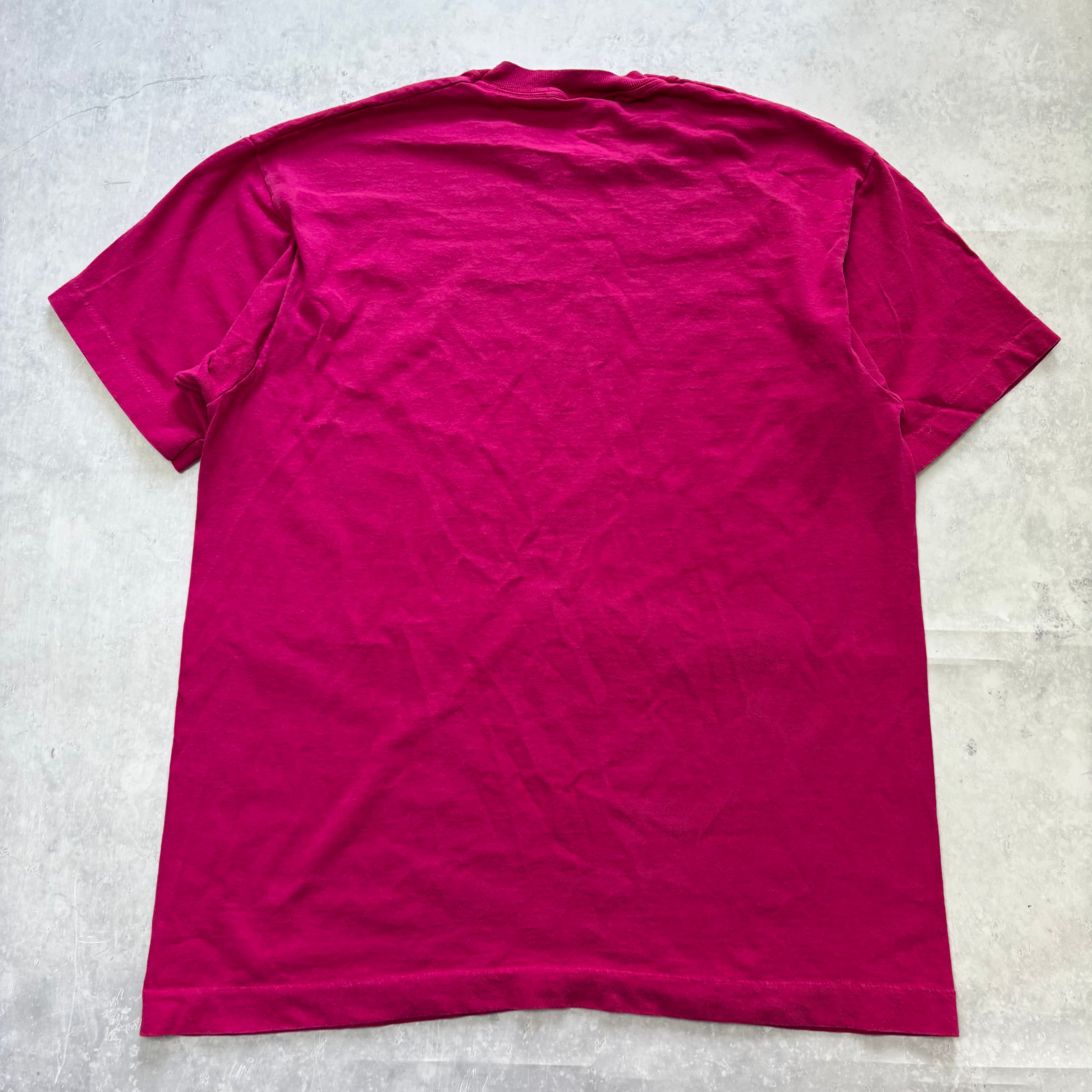 Vintage T Shirt Mens XL Pink Single Stitch Graphic Print 90s USA Tourist