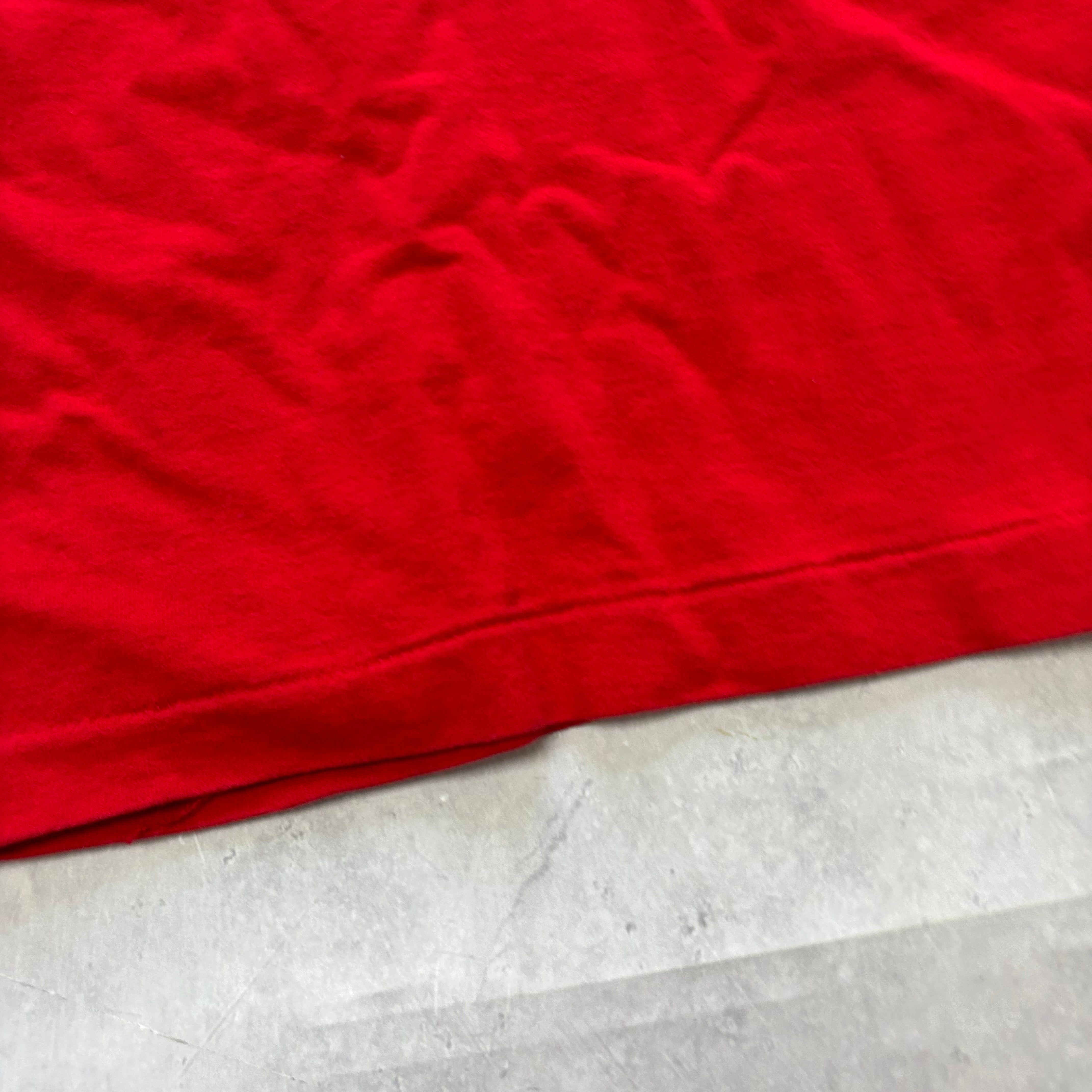 Vintage T Shirt Mens Large Red Single Stitch Graphic Print 90s College NFL (E)