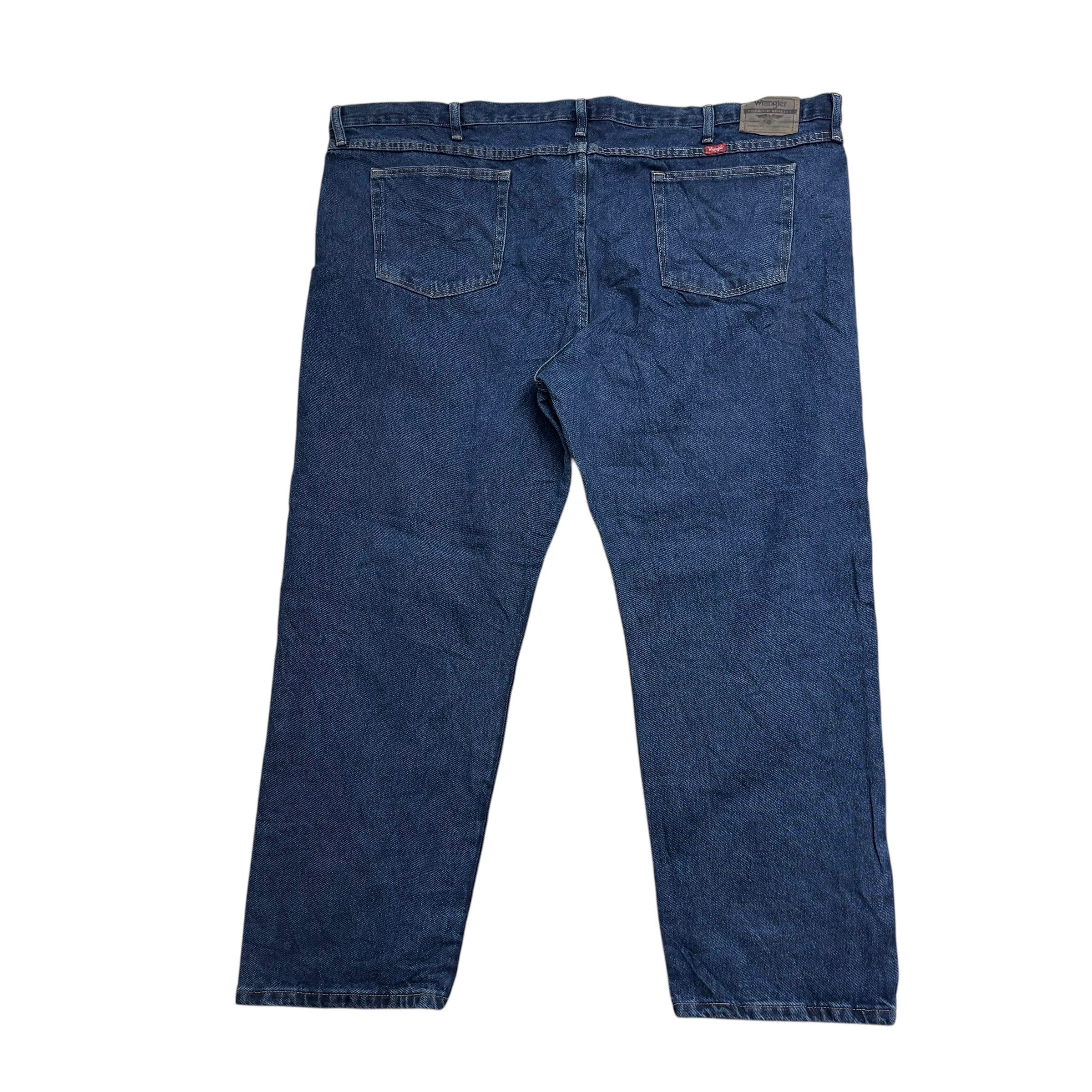 Wrangler Jeans W52 L30 Mens Dark Blue Relaxed Straight Fit Baggy Denim (E)