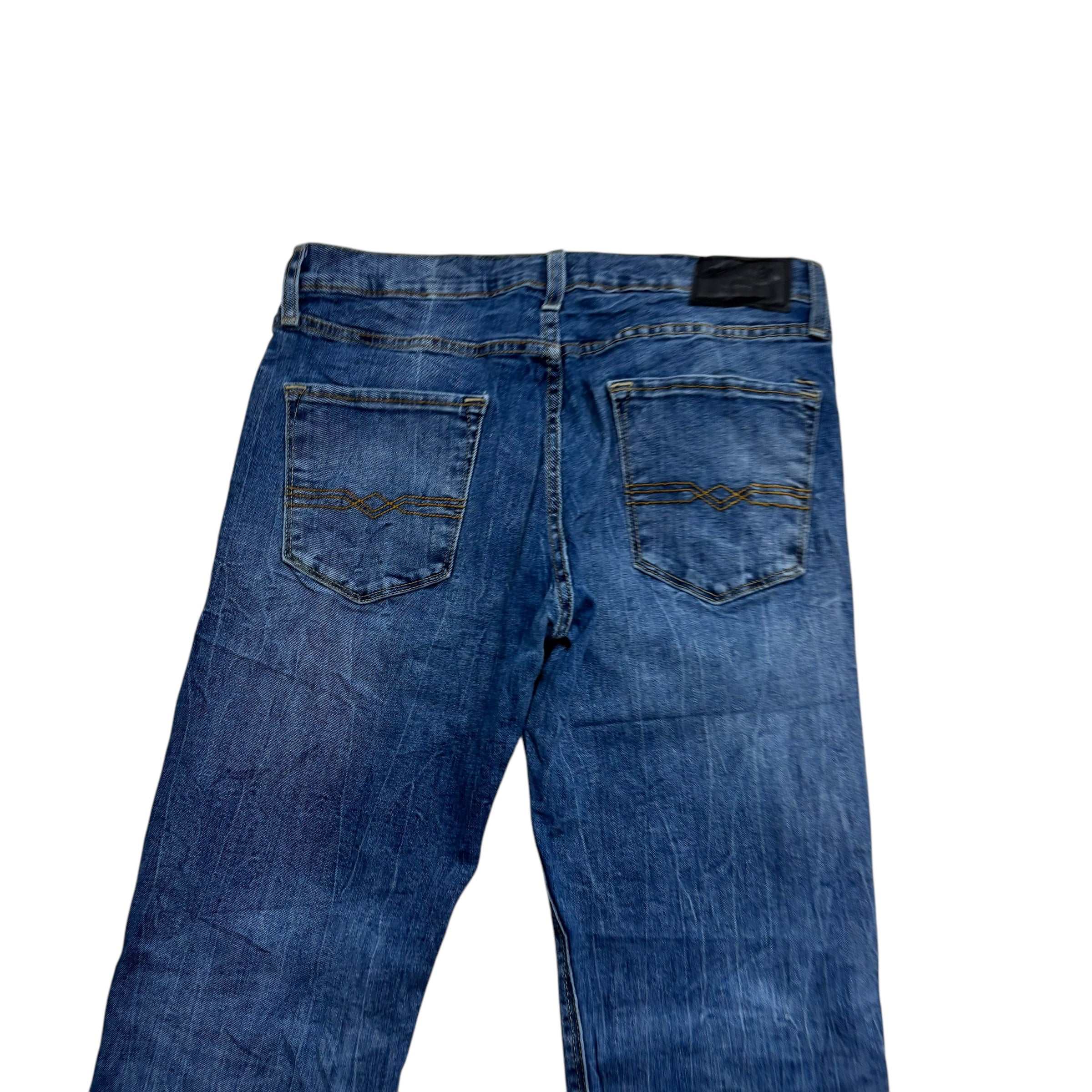 Levis 216 Denizen Jeans W33 L32 Mens Mid Blue Skinny Fit Stretch Denim (E)