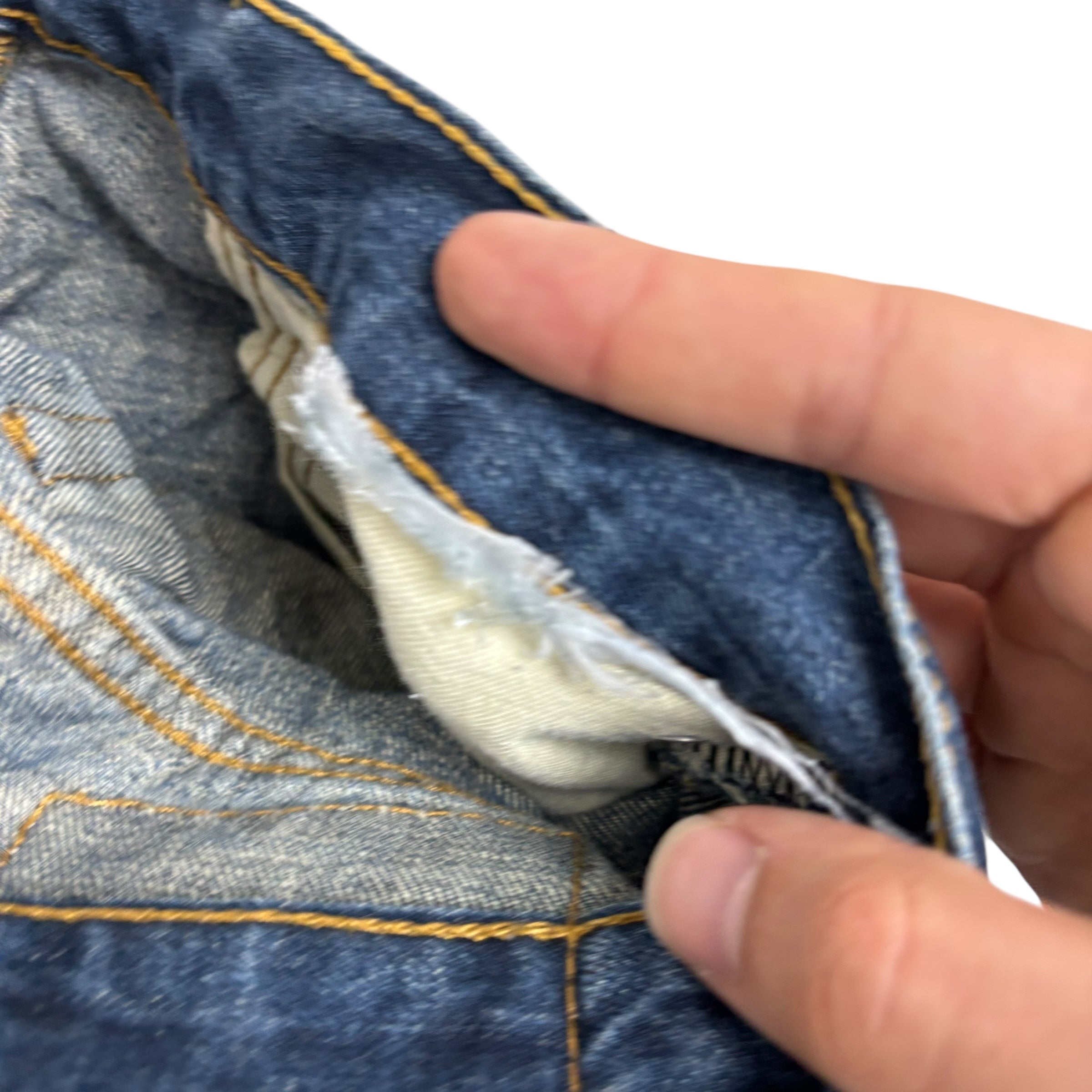 Levis 514 Jeans W32 L34 Mens Dark Blue Regular Straight Fit Vintage Denim