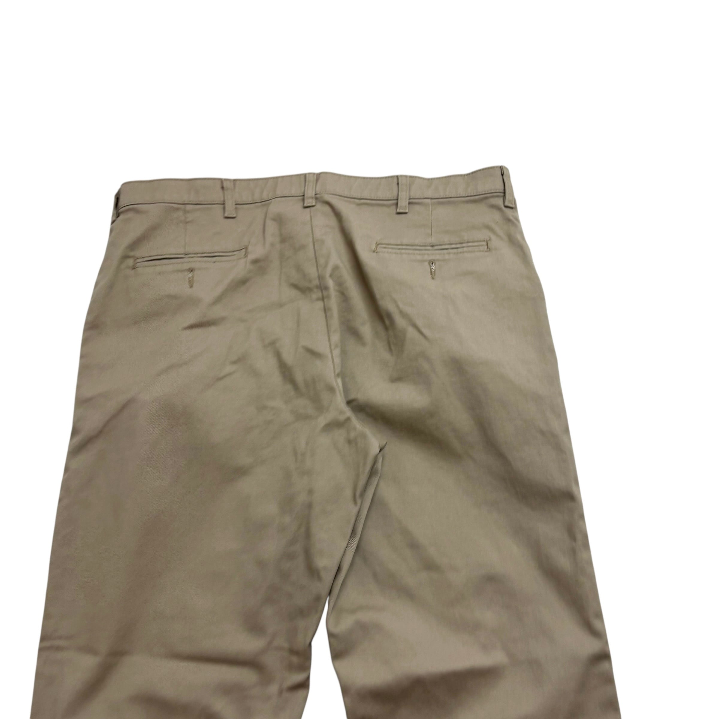 Wrangler Trousers W38 L29 Mens Beige Relaxed Straight Fit Stretch Pants