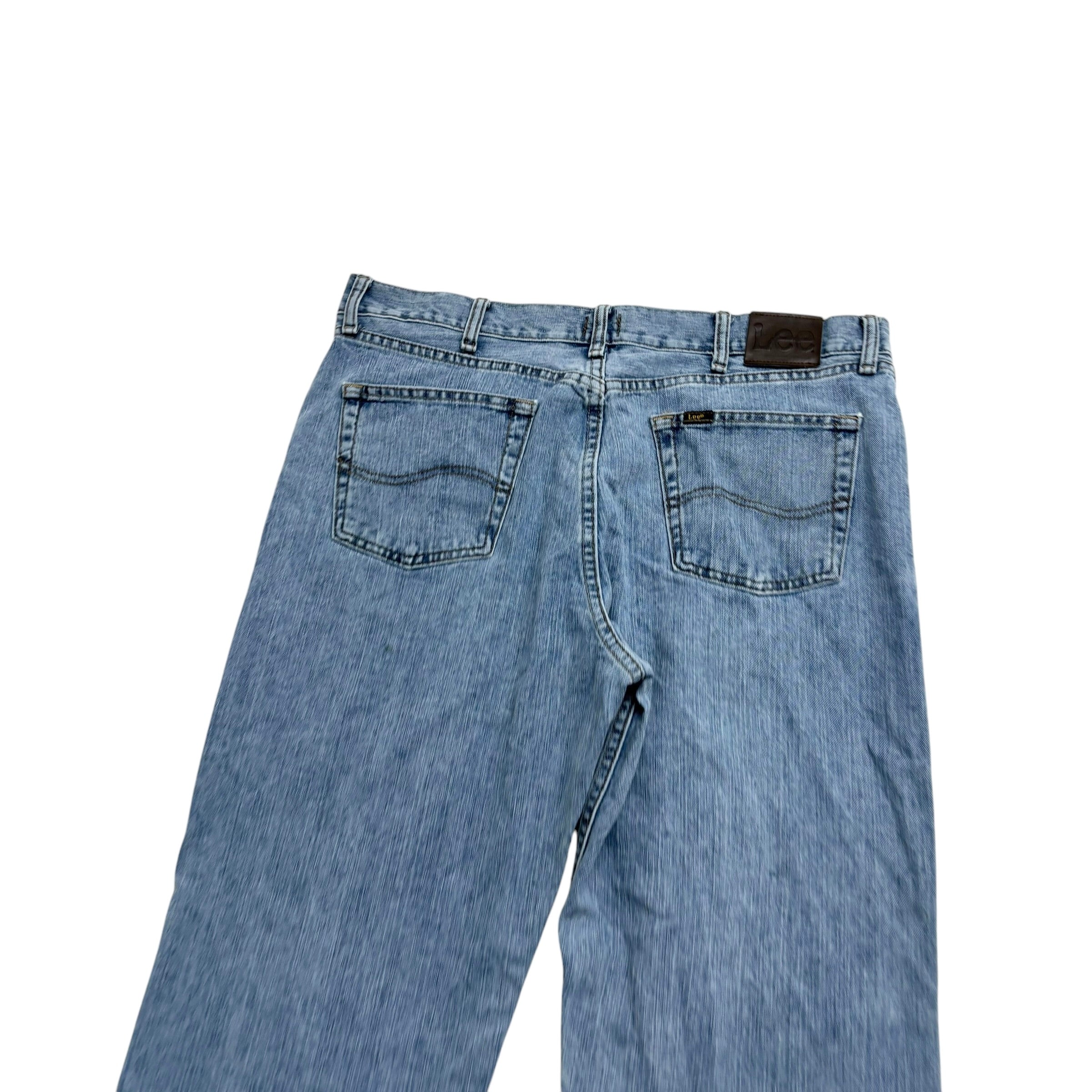 Lee Jeans W38 L32 Mens Light Blue Baggy Relaxed Straight Fit Denim