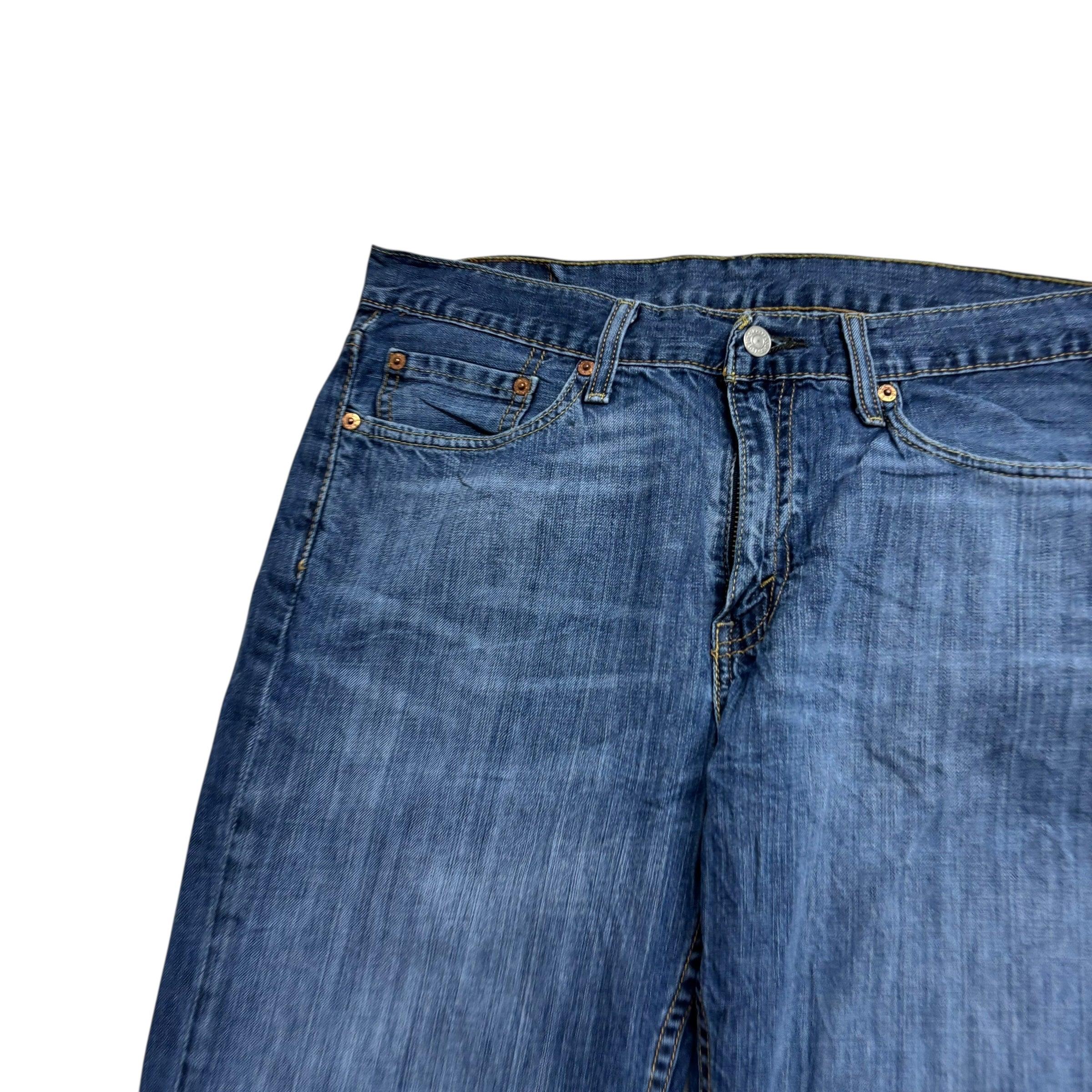 Levis 514 Jeans W33 L32 Mens Mid Blue Regular Straight Fit Denim