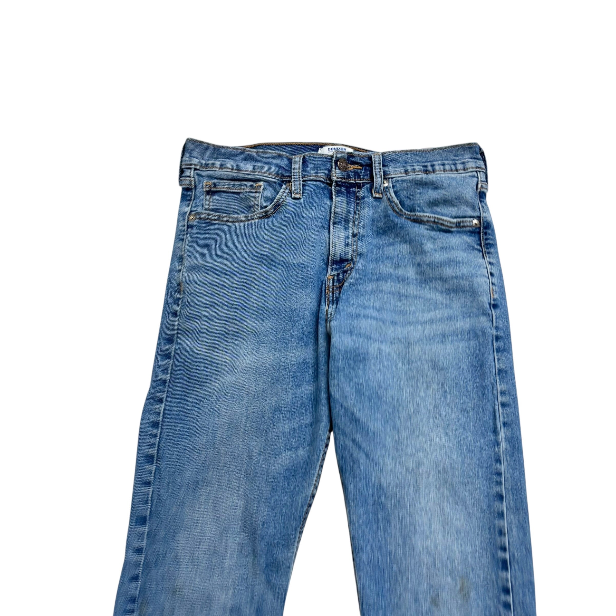 Levis Denizen Jeans W32 L32 Mens Mid Blue Slim Straight Fit Stretch Denim