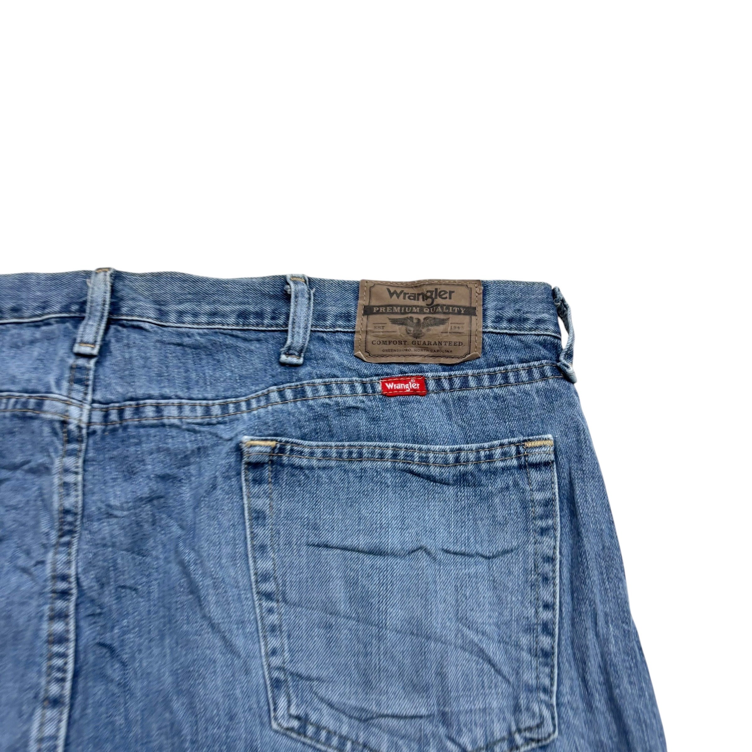 Wrangler Baggy Jorts W42 Mens Denim Shorts Mid Blue Relaxed Fit