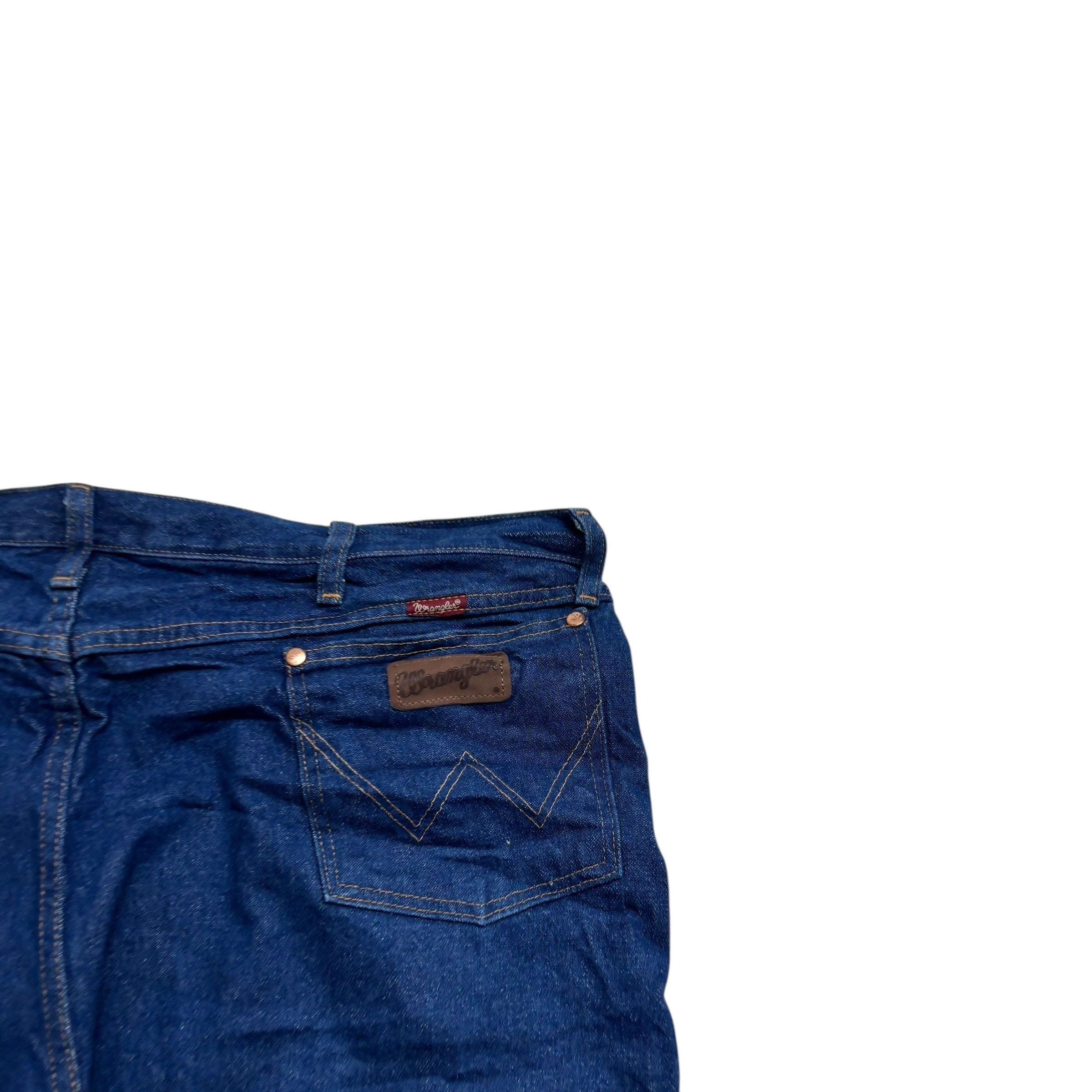 Wrangler Jeans Cowboy Cut W42 L30 Mens Dark Blue 31MWZ Relaxed Fit Denim (E)