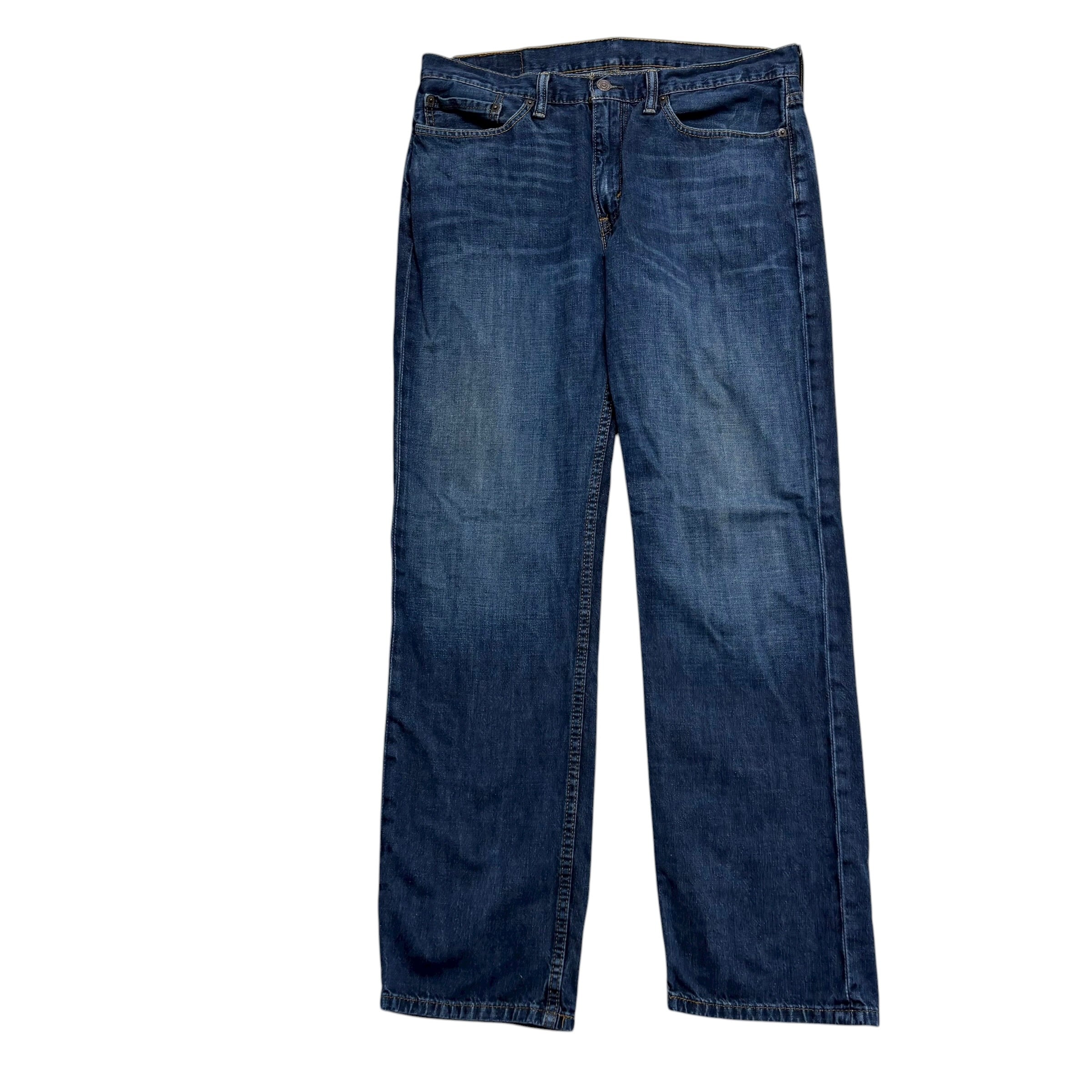 Levis 514 Jeans W34 L32 Mens Dark Blue Regular Straight Fit Denim
