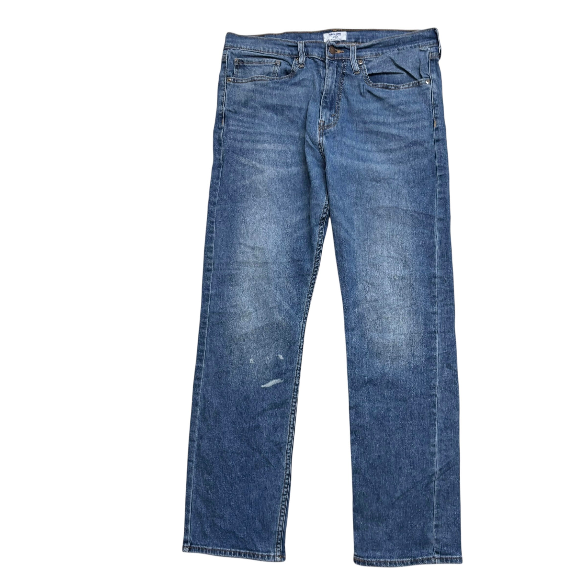 Levis Denizen Jeans W34 L32 Mens Mid Blue Slim Straight Stretch Denim (F)