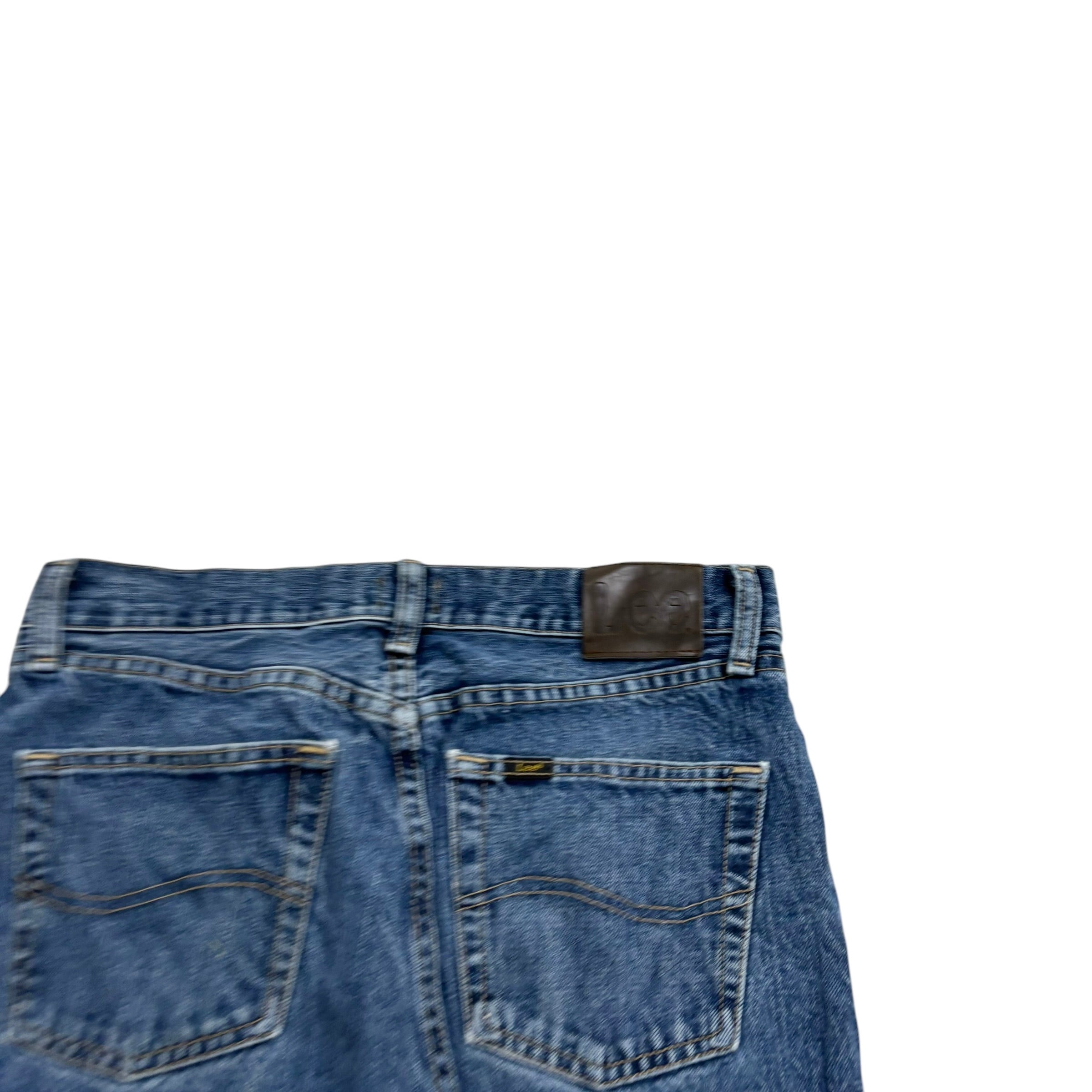 Lee Jeans W31 L30 Mens Mid Blue Relaxed Straight Fit Denim (E)
