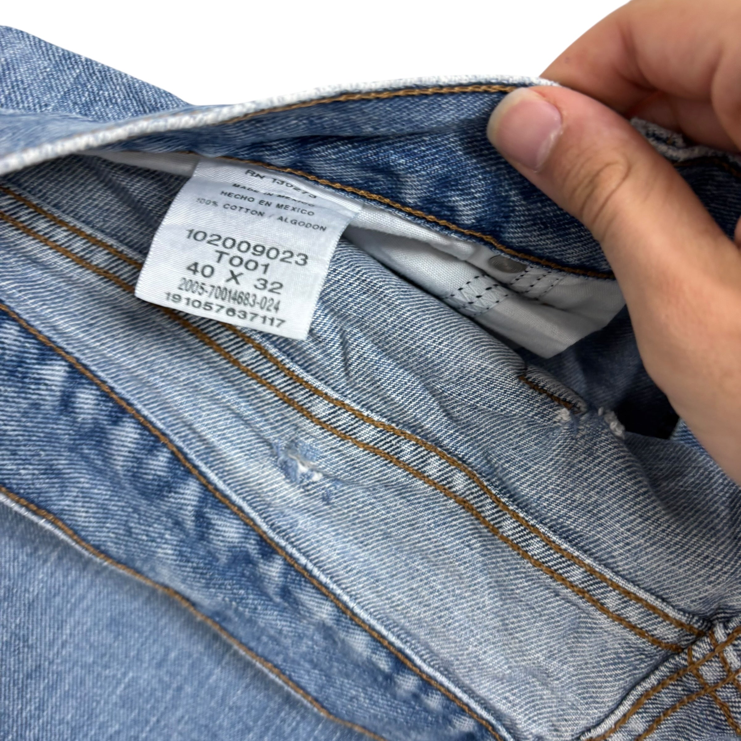 Lee Jeans W40 L32 Mens Regular Straight Fit Mid Blue Denim