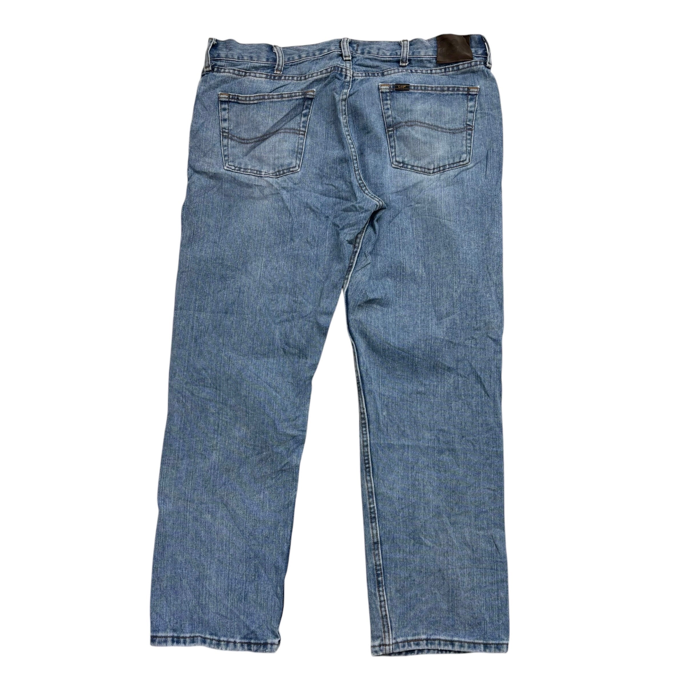 Lee Jeans W38 L30 Mens Light Blue Regular Straight Fit Denim (E)