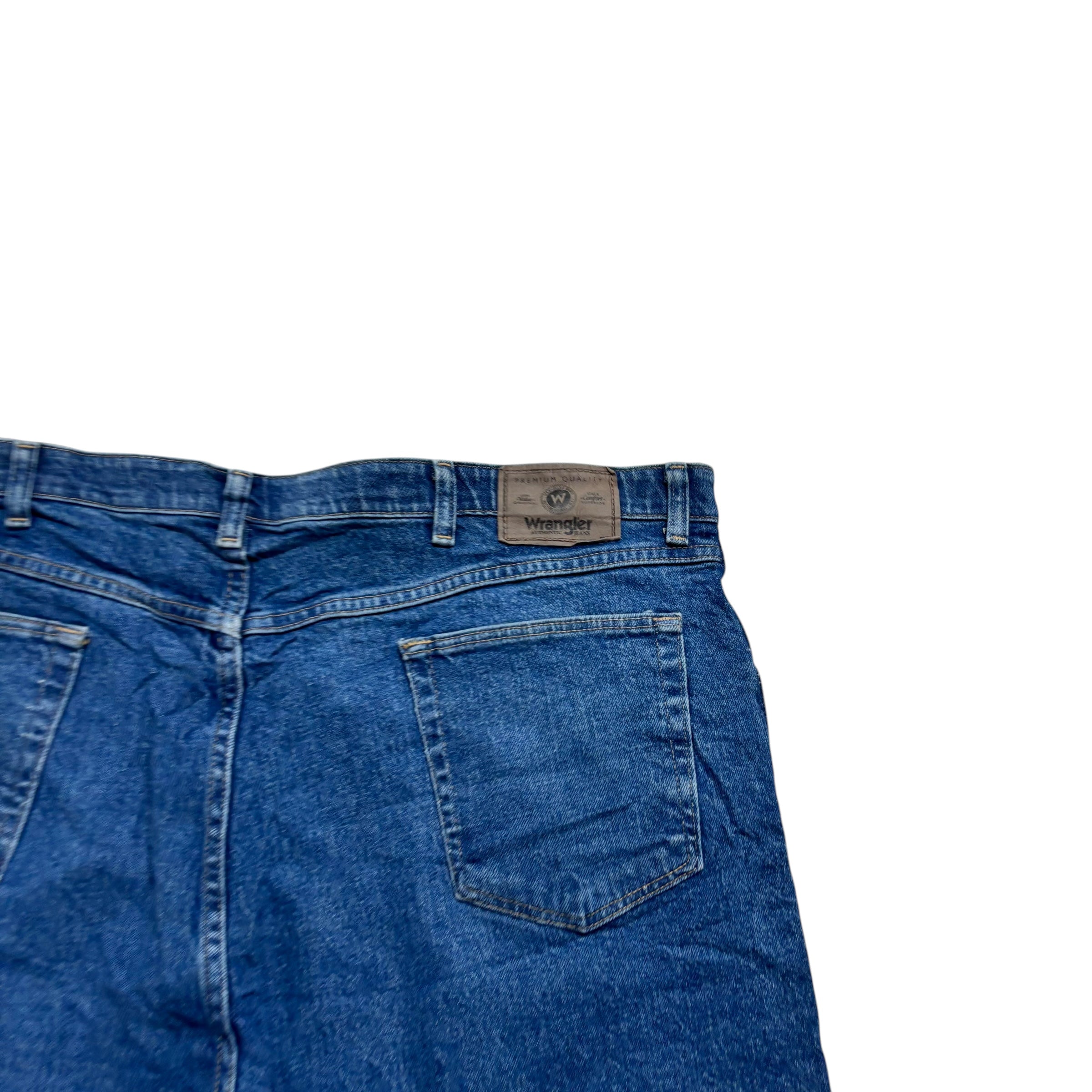 Wrangler Baggy Jorts W42 Mens Denim Shorts Mid Blue Relaxed Fit Stretch (E)