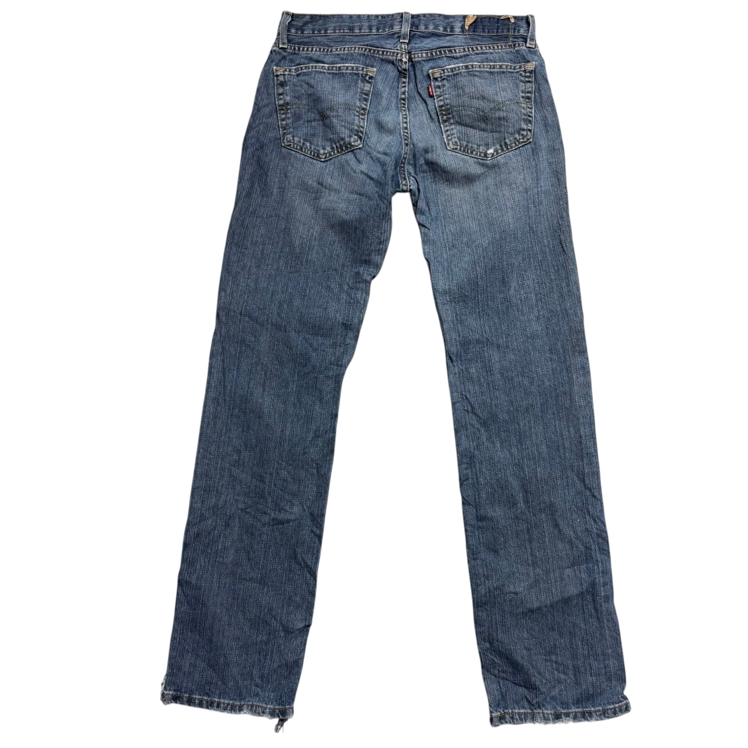 Levis 559 Jeans W32 L34 Mens Mid Blue Regular Straight Fit Denim (F)
