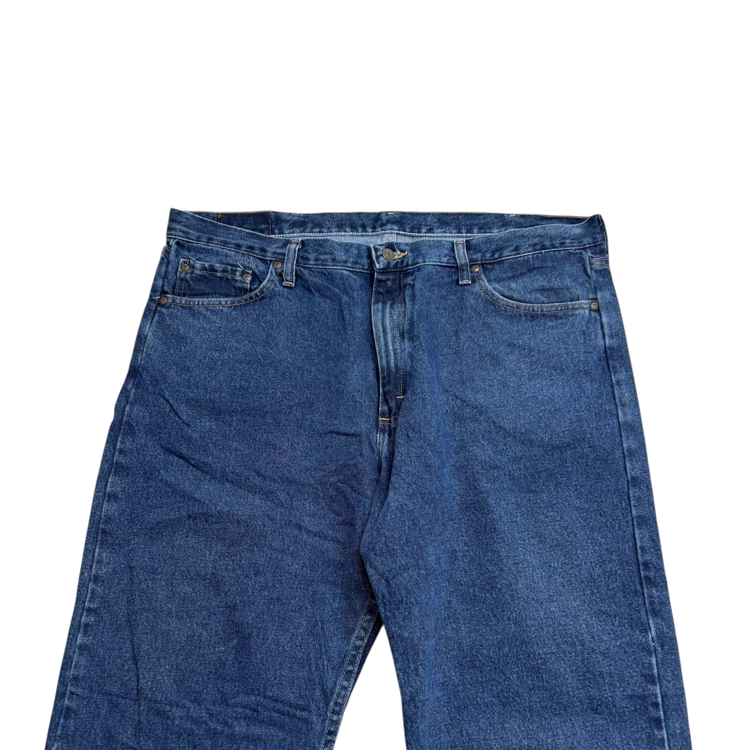 Wrangler Jeans W40 L30 Mens Dark Blue Relaxed Straight Fit Denim (E)