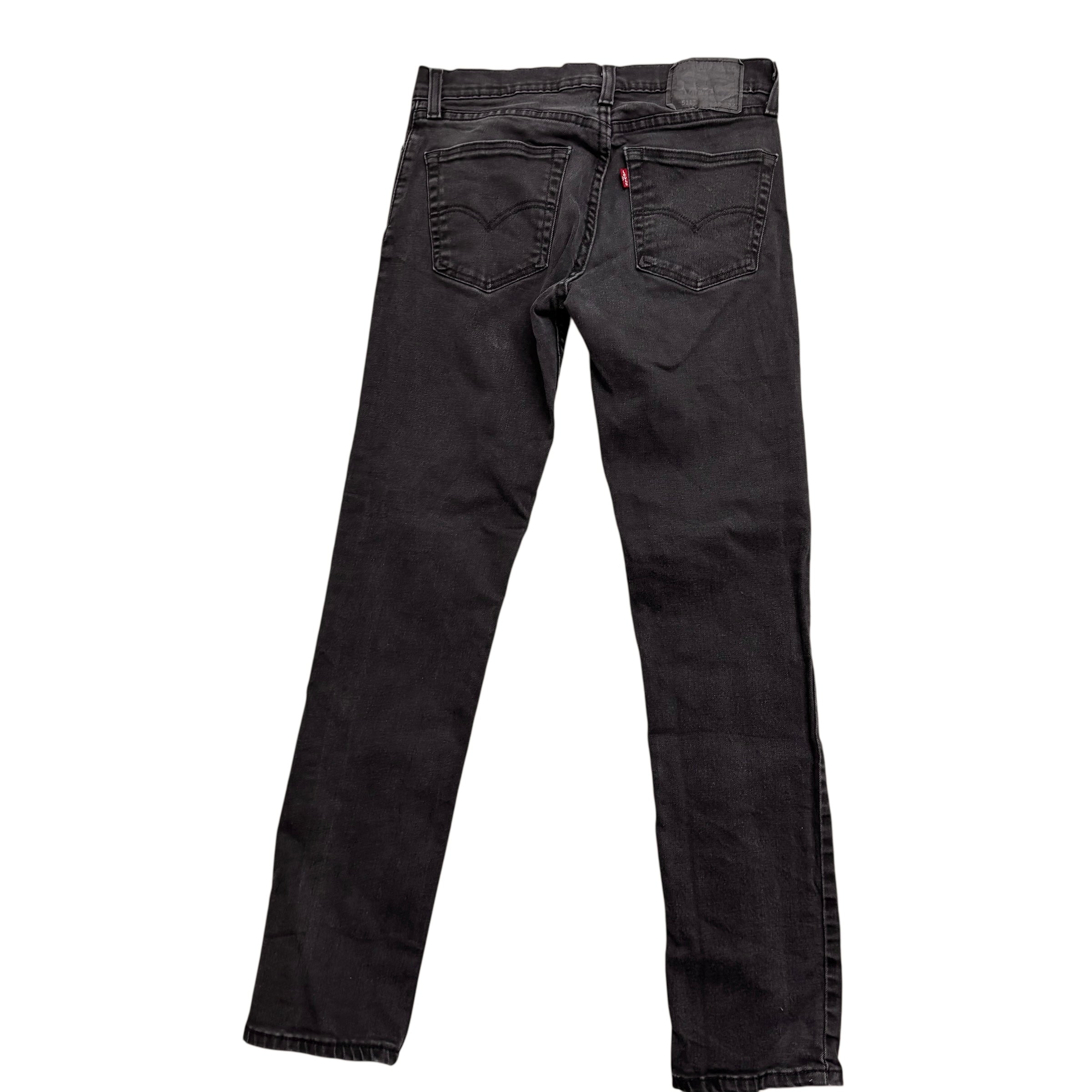 Levis 511 Jeans W29 L32 Mens Black Slim Fit Stretch Denim