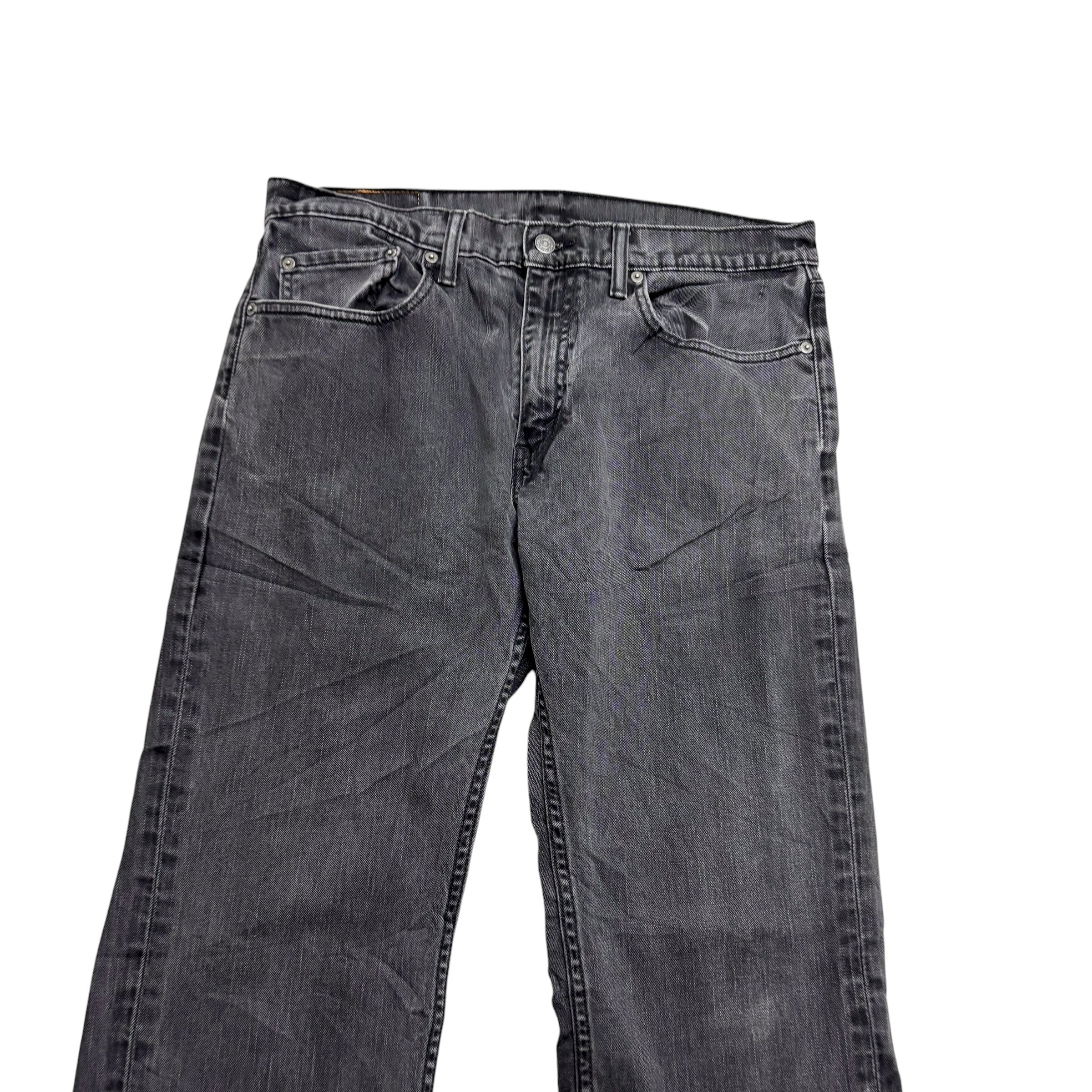 Levis 559 Jeans W34 L34 Mens Black Baggy Relaxed Straight Fit Stretch Denim