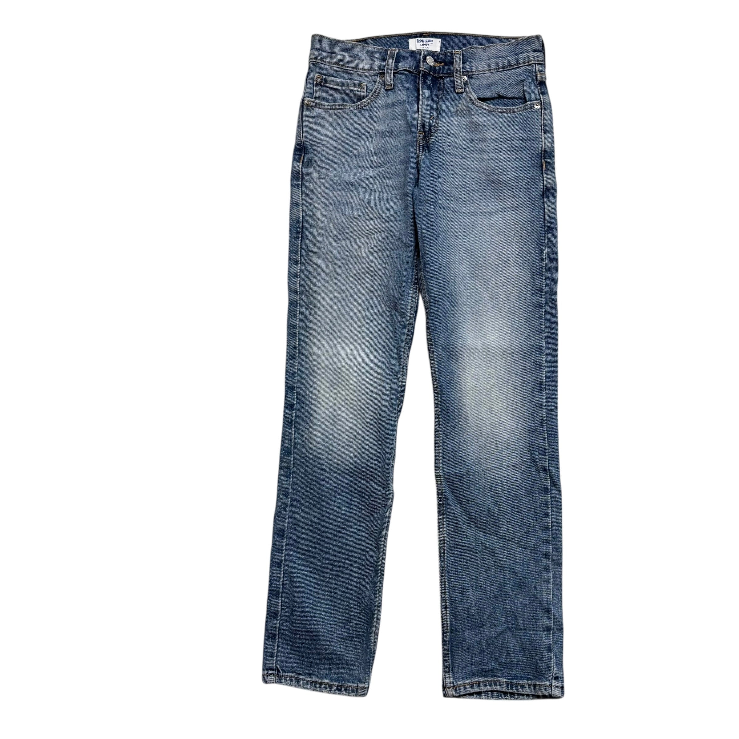 Levis Denizen Jeans W28 L30 Mens Mid Blue Slim Fit Stretch Denim.