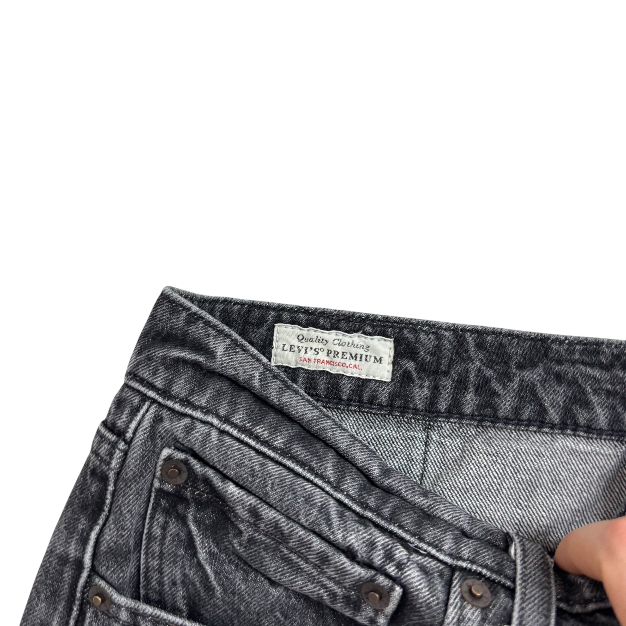 Levis 512 Jeans W31 L27 Mens Black Slim Tapered Fit Stretch Premium Denim (E)
