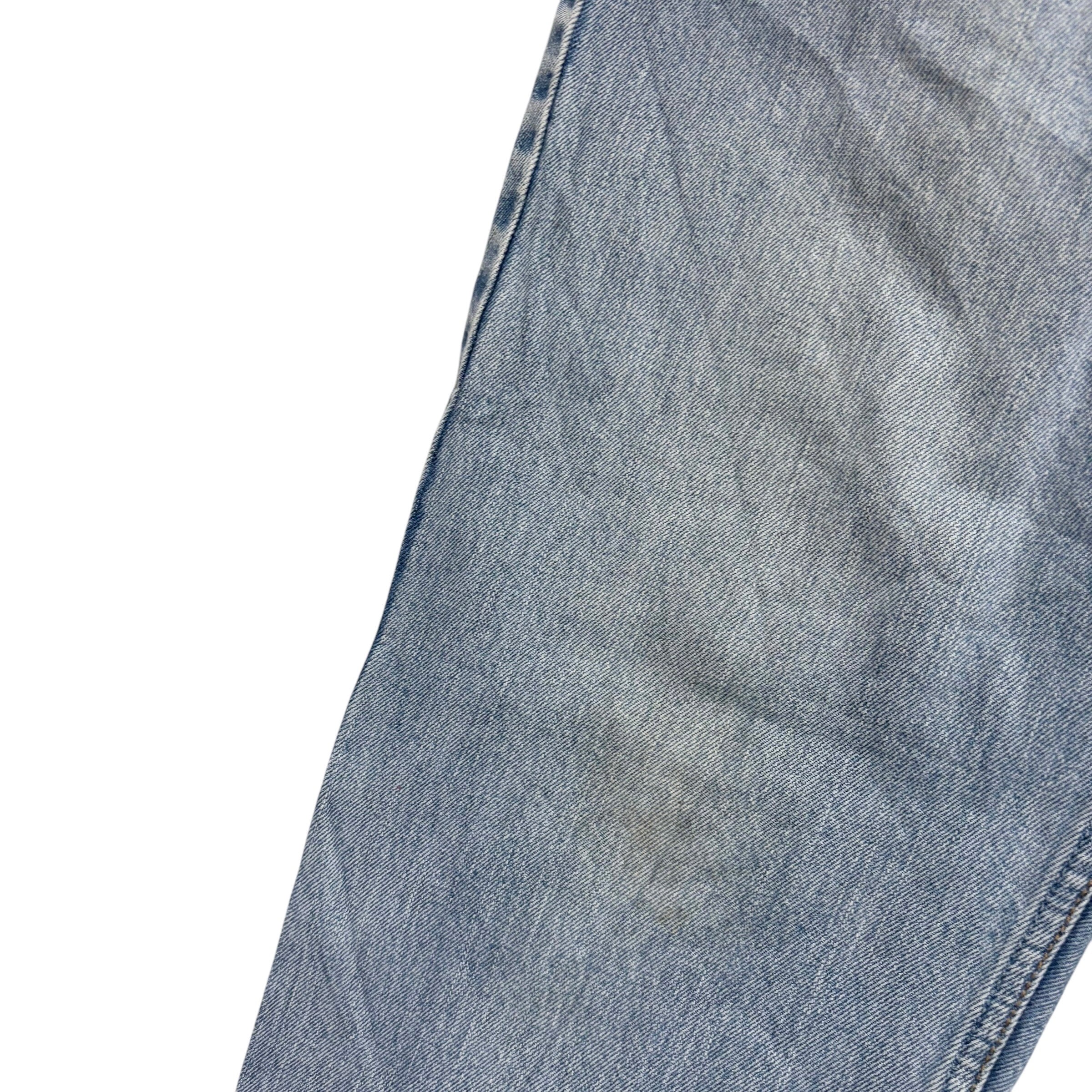 Levis 505 Jeans W36 L30 Mens Light Blue Regular Straight Fit Vintage Denim (F)