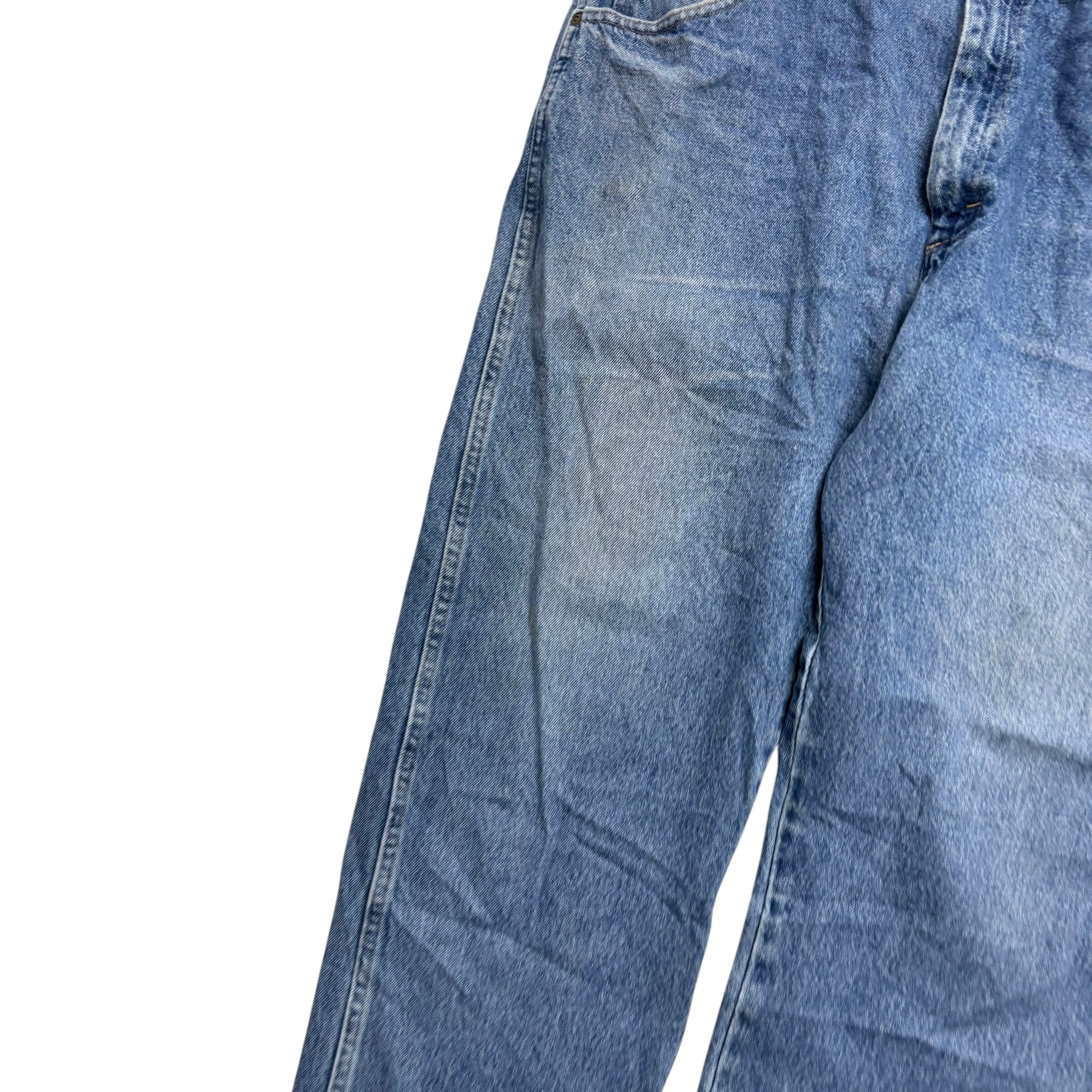 Wrangler Jeans W40 L30 Mens Mid Blue Regular Straight Fit Denim (F)