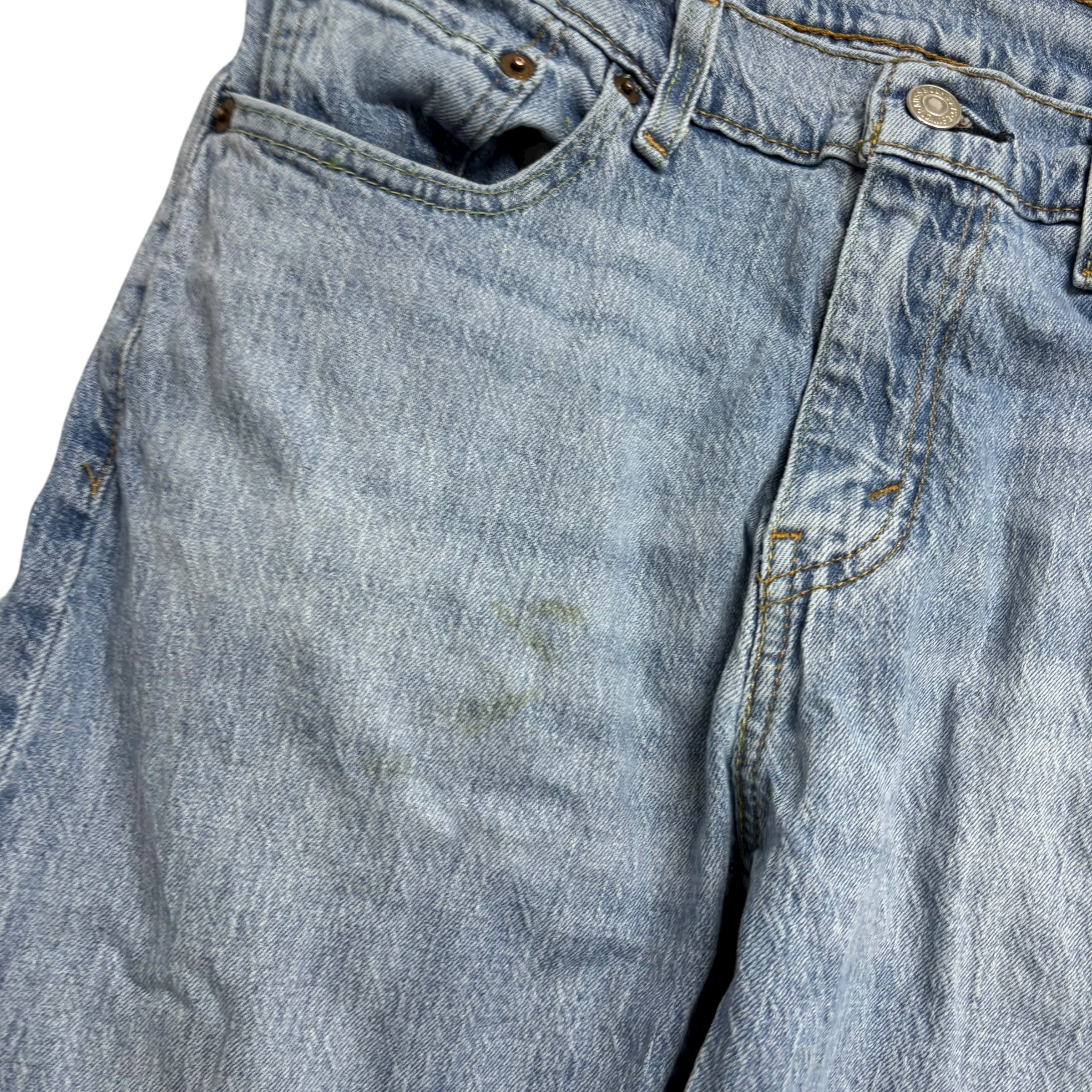 Levis 527 Jeans W30 L30 Mens Light Blue Slim Bootcut Fit Stretch Denim (F)