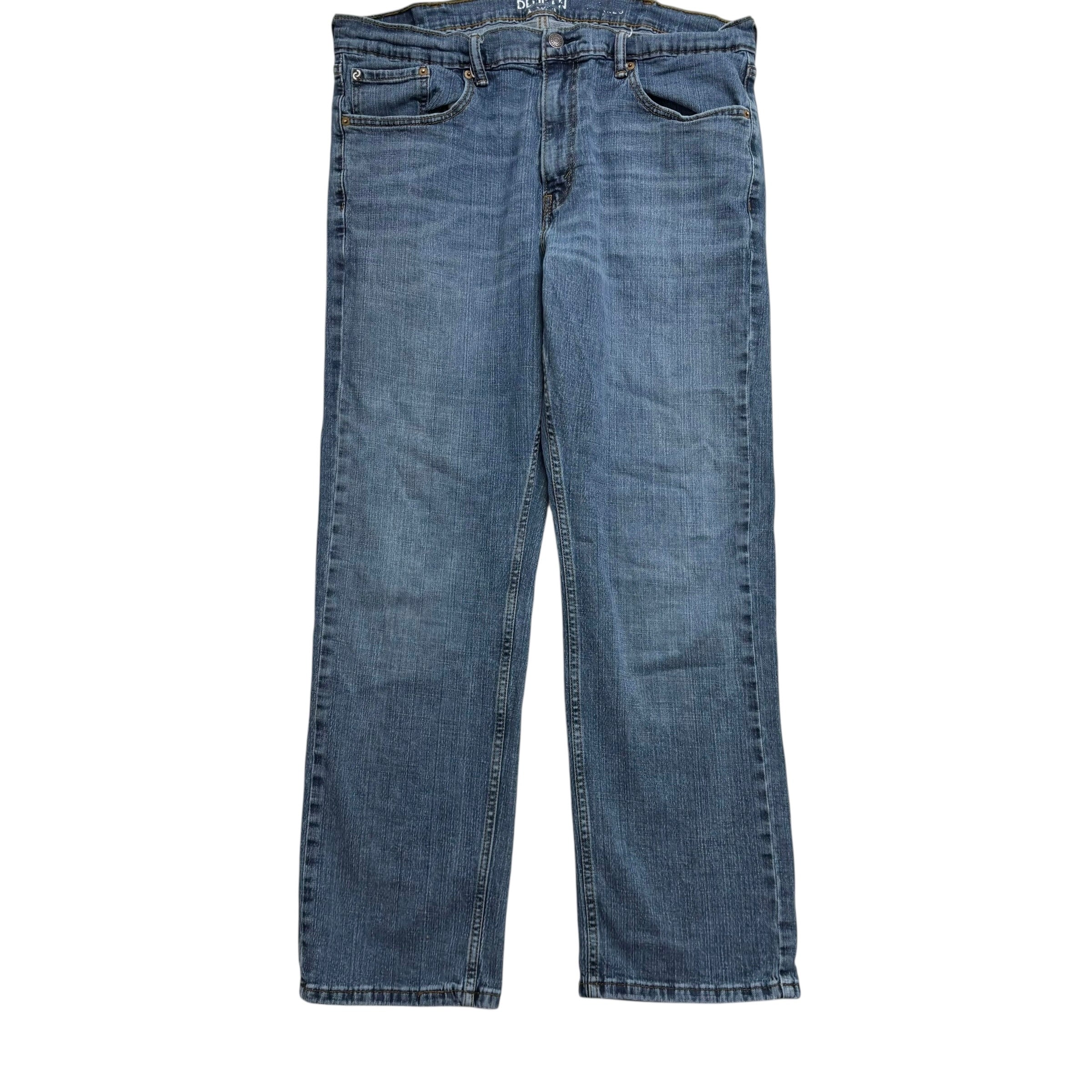Levis Denizen Jeans W38 L32 Mens Mid Blue Relaxed Baggy Fit Stretch (F)