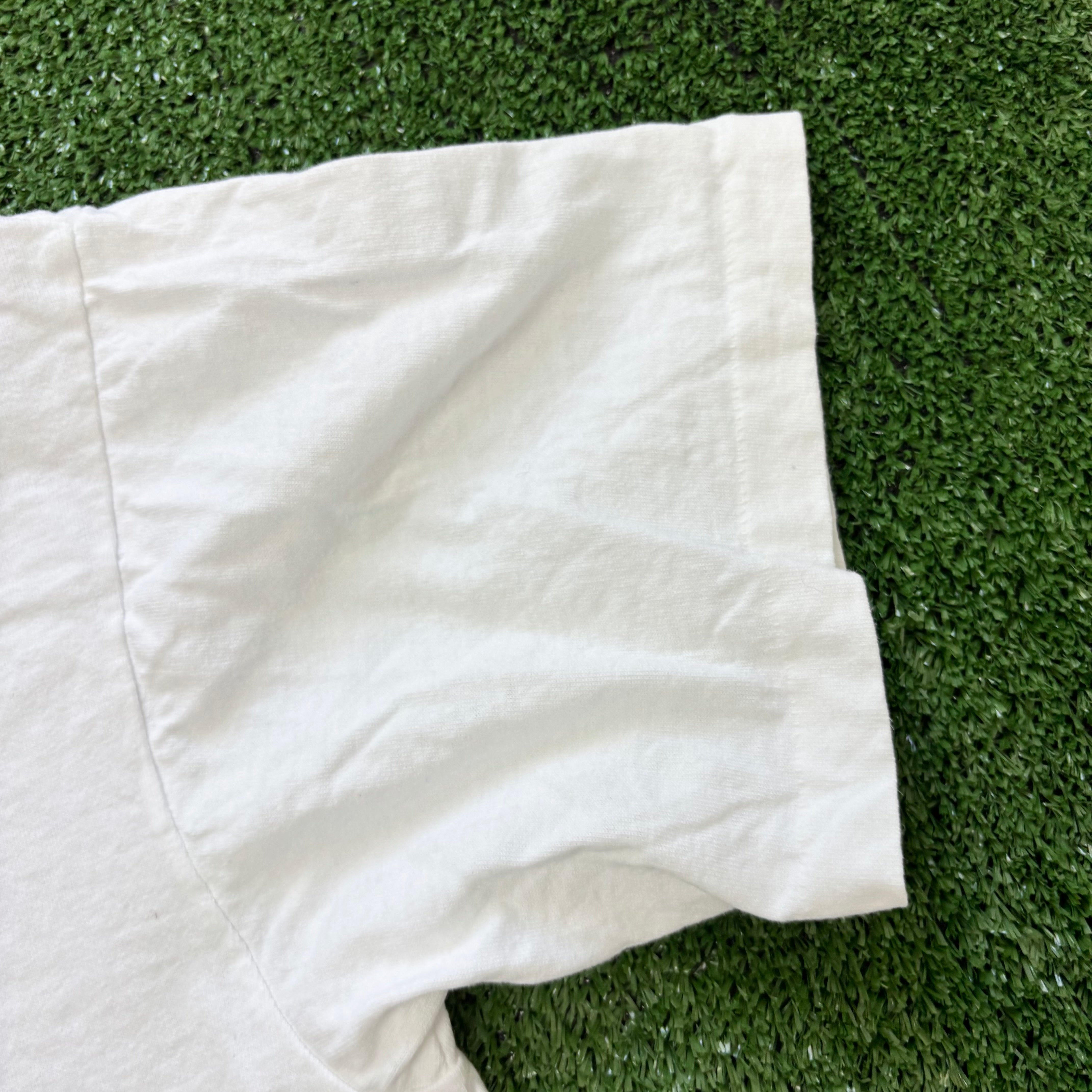 Vintage T Shirt Mens Large White Single Stitch Graphic Print 90s USA (E)